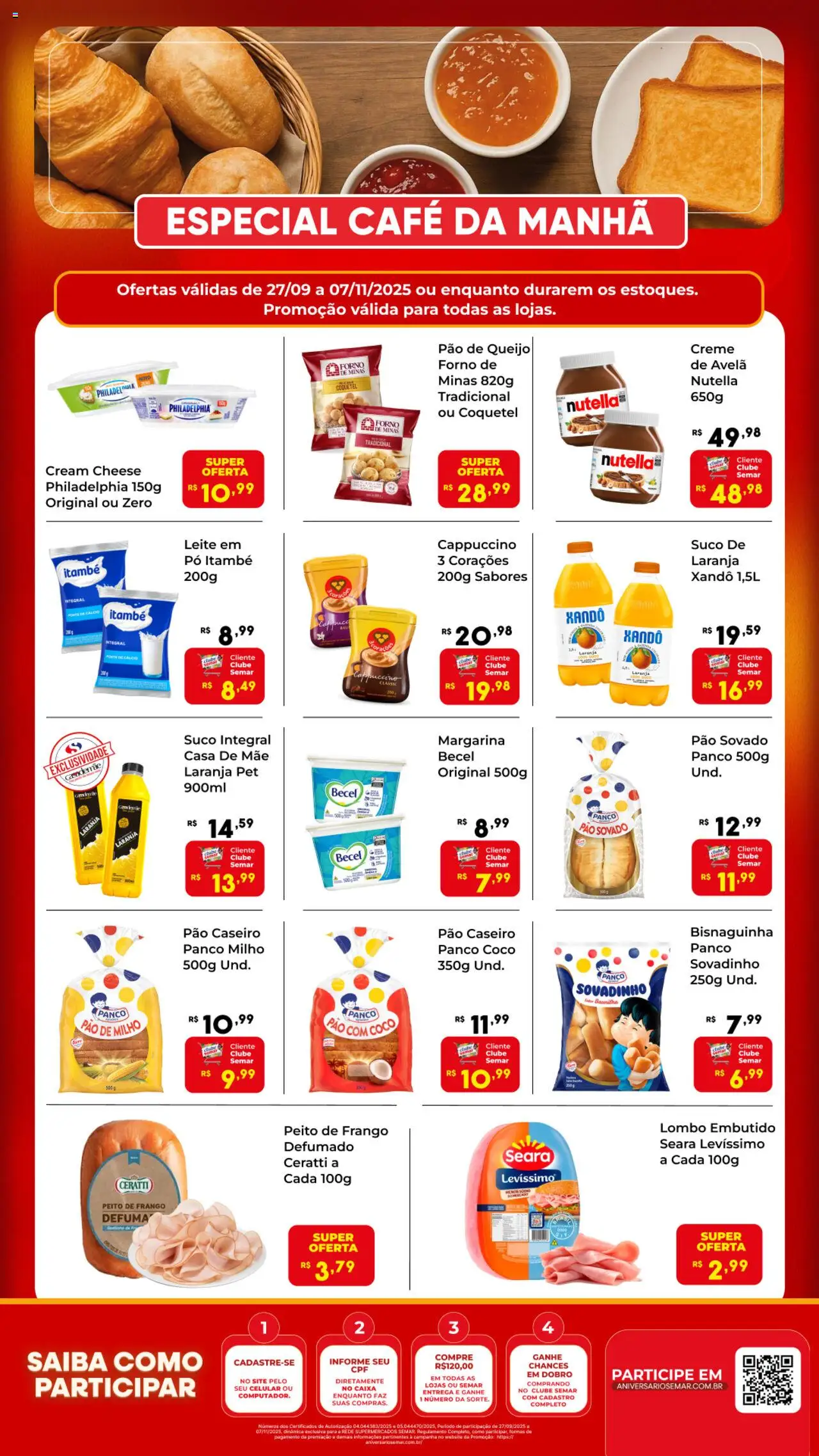Semar Supermercado Folheto - válido de 27.09.2025 | Página: 1 | Produtos: Forno, Pó, Caixa, Pão de queijo