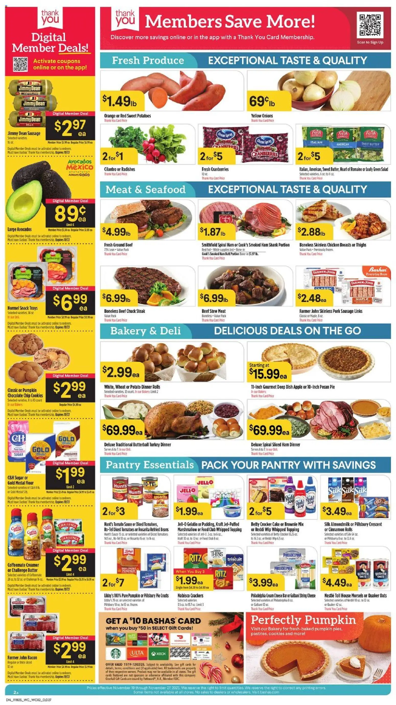 Basha's Dine - valid from 19.11.2025 | Page: 2 | Products: Bakery, Tomatoes, Sauce, Pecan Pie