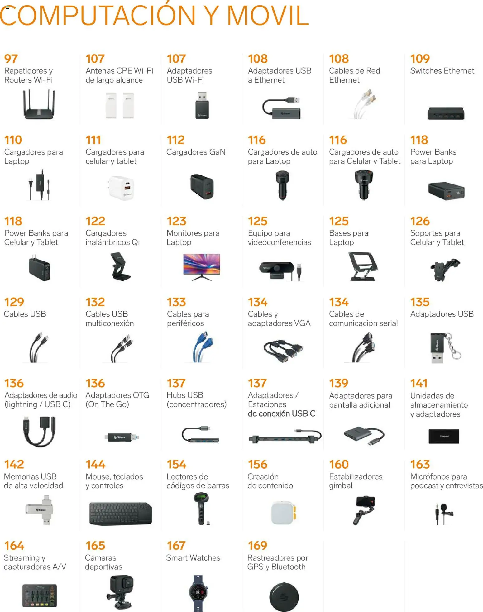 Nuevas ofertas de Steren válidas en toda la República Mexicana desde el 01.01.2026. ¡Encuentra las mejores ofertas en Steren catálogo! | Página: 108 | Productos: Usb, Tablet, Audio, Movil