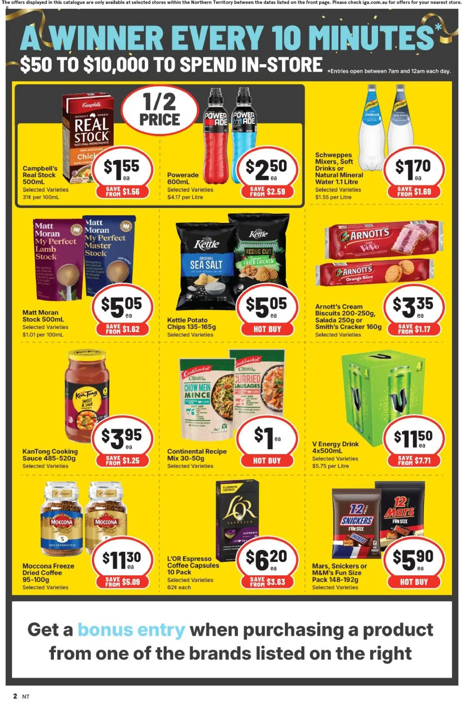 IGA catalogue - valid from 22.04.2026 | Page: 3 | Products: Chicken, Water, Moccona, Kettle