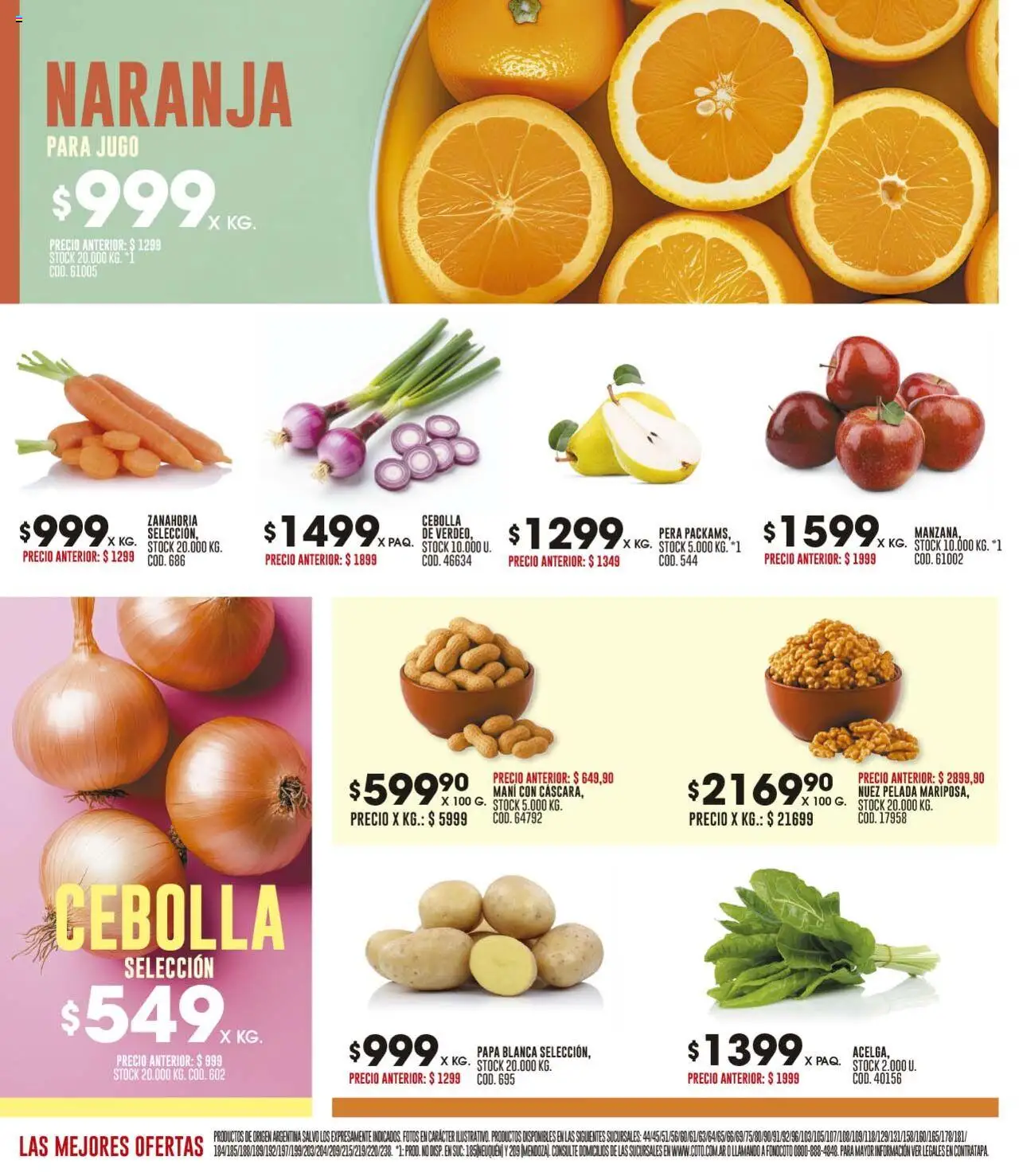 Coto ofertas │ válido desde el 25.08.2025 | Página: 2 | Productos: Cebolla, Papa, Mani, Nuez
