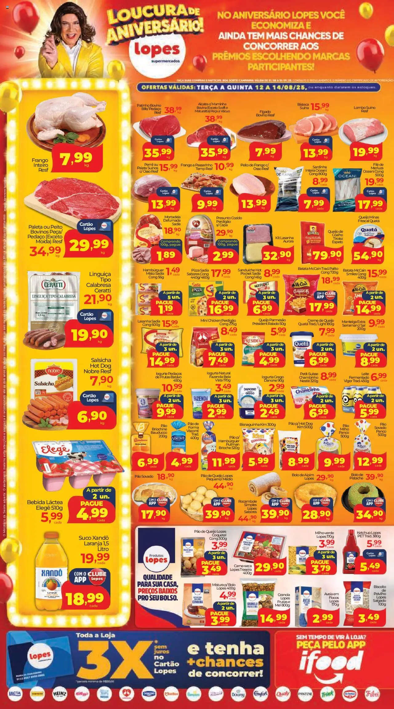 Lopes Supermercados Folheto - válido de 12.08.2025 | Página: 2 | Produtos: Pistache, Mel, Lasanha, Queijo parmesão