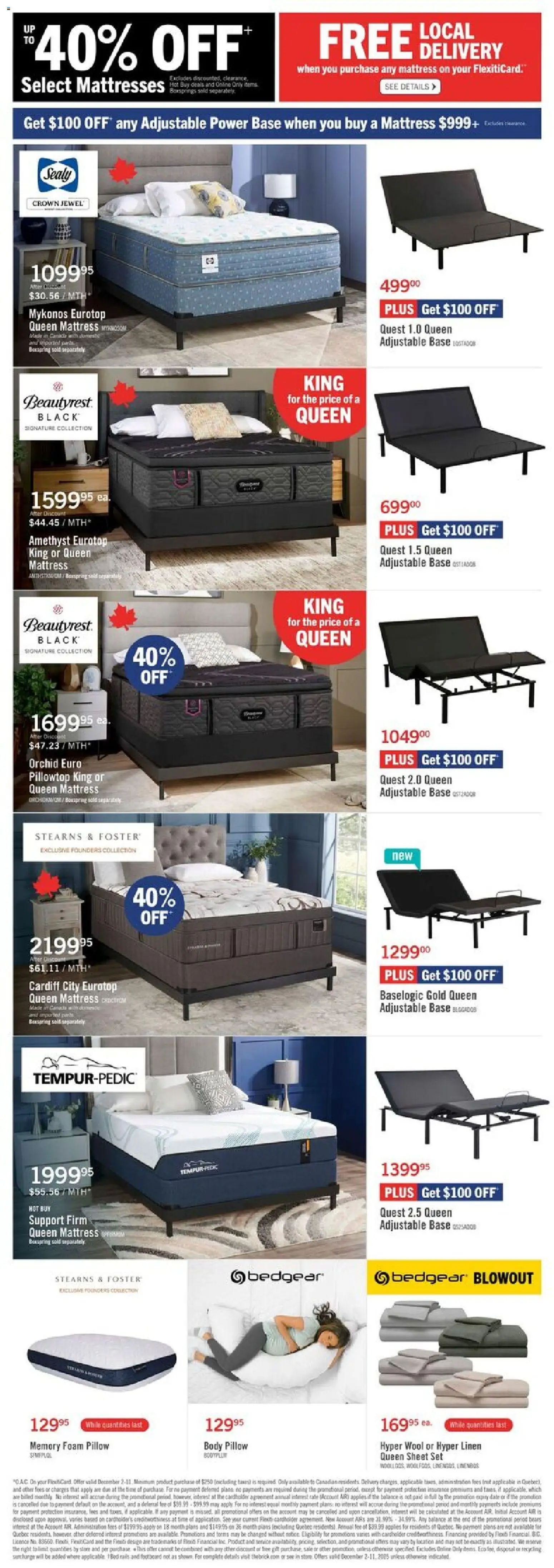 The Brick flyer valid from 02.12.2025 | Page: 12 | Products: Bed, Mattress, Pillow