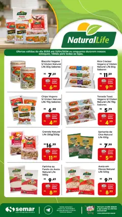 Semar Supermercado ofertas Natural Life  - Pré-Visualização do folheto da loja Semar Supermercado, válido de 31.03.2026