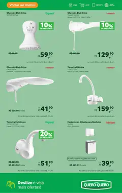 Lojas Quero-Quero Folheto - válido de 15.07.2025 | Página: 9 | Produtos: Chuveiro, Torneira