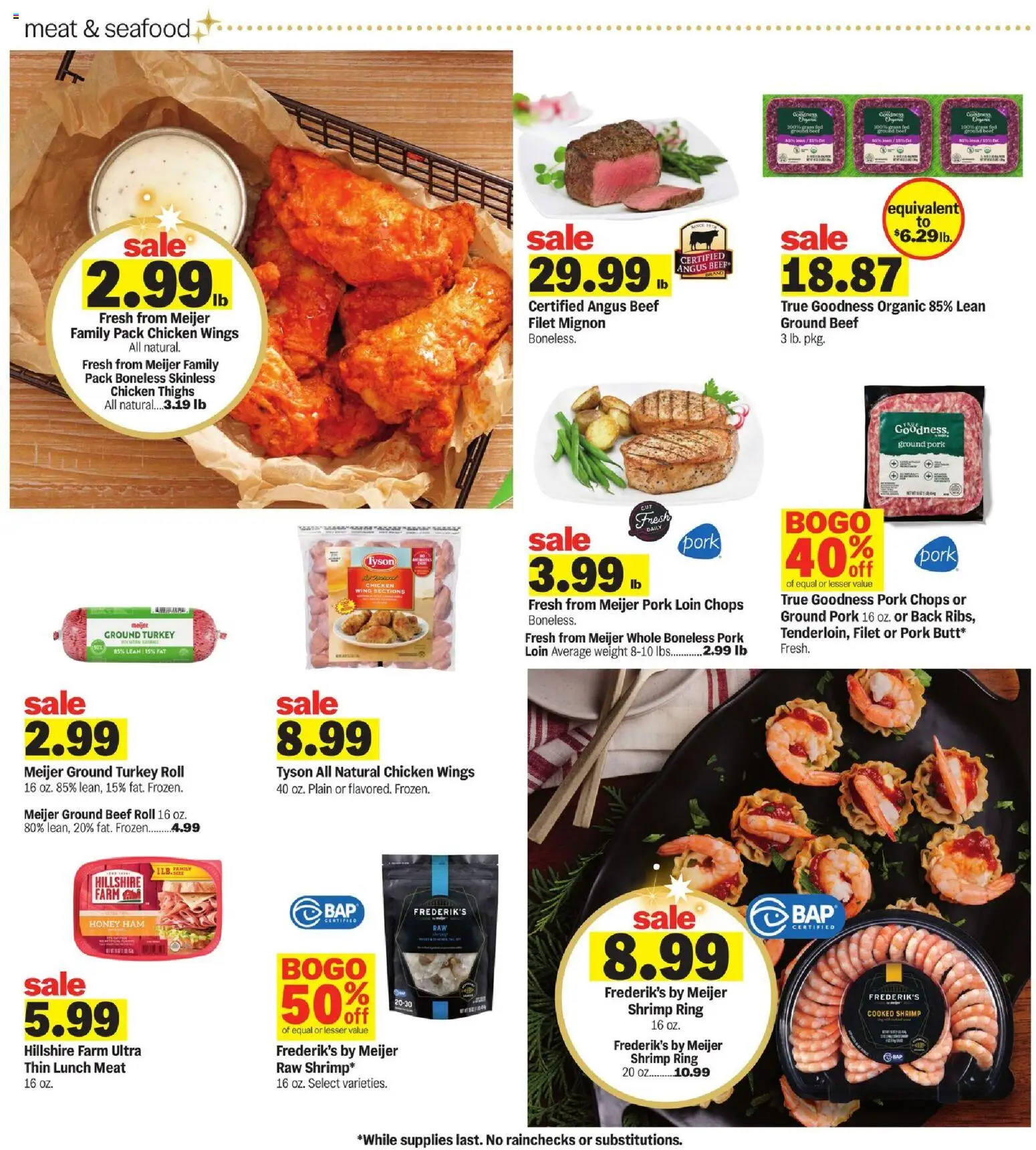 Meijer Weekly Ad - MI - valid from 26.12.2025 | Page: 5 | Products: Ring, Pork, Beef, Seafood