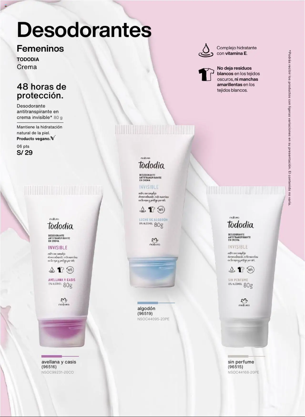 Catálogo Natura válido desde 03.09.2025 | Página: 132 | Productos: Desodorante, Antitranspirante, Leche, Ropa