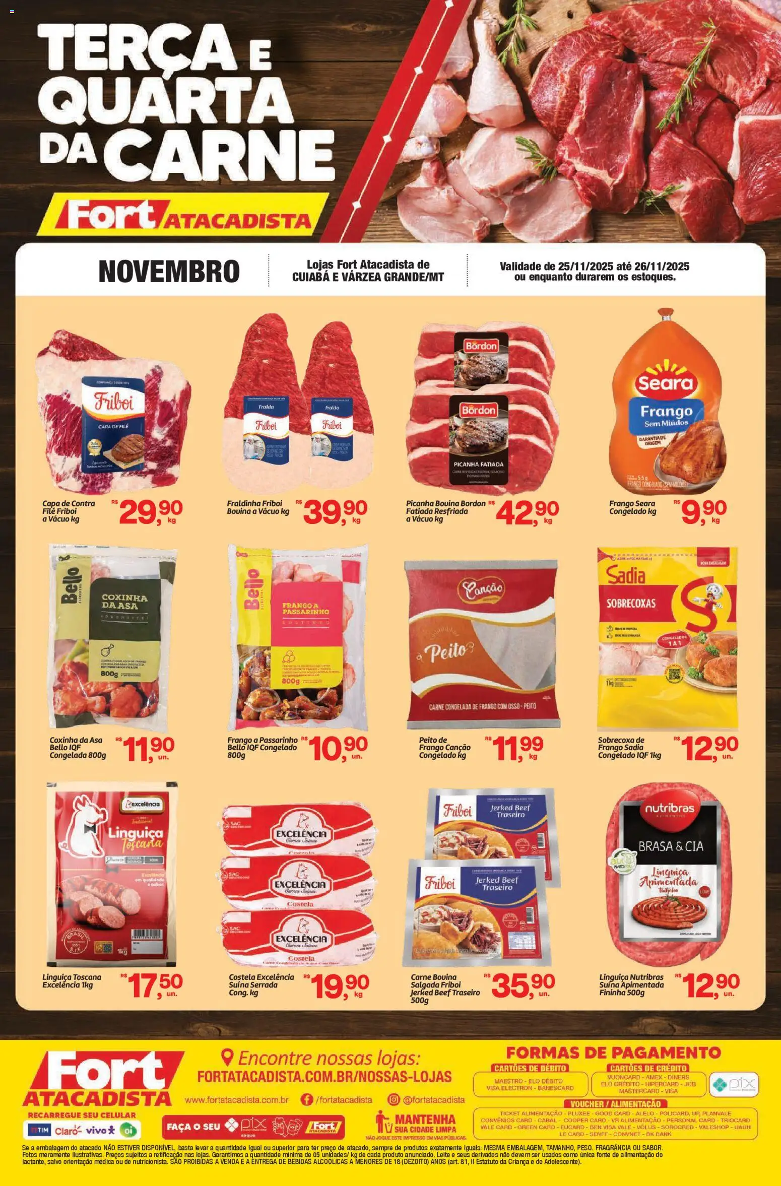 Fort Atacadista Folheto - válido de 25.11.2025 | Página: 1 | Produtos: Celular, Fragrância, Saquê, Picanha