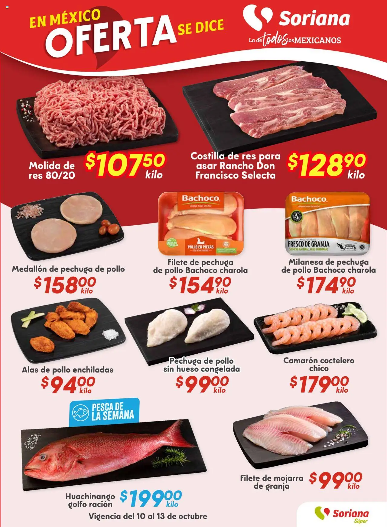 Nuevas ofertas de Soriana válidas en toda la República Mexicana desde el 09.10.2025. ¡Encuentra las mejores ofertas en Soriana - Fin de Semana Súper: BCS, Son y Sin! | Página: 7 | Productos: Pollo, Milanesa, Res