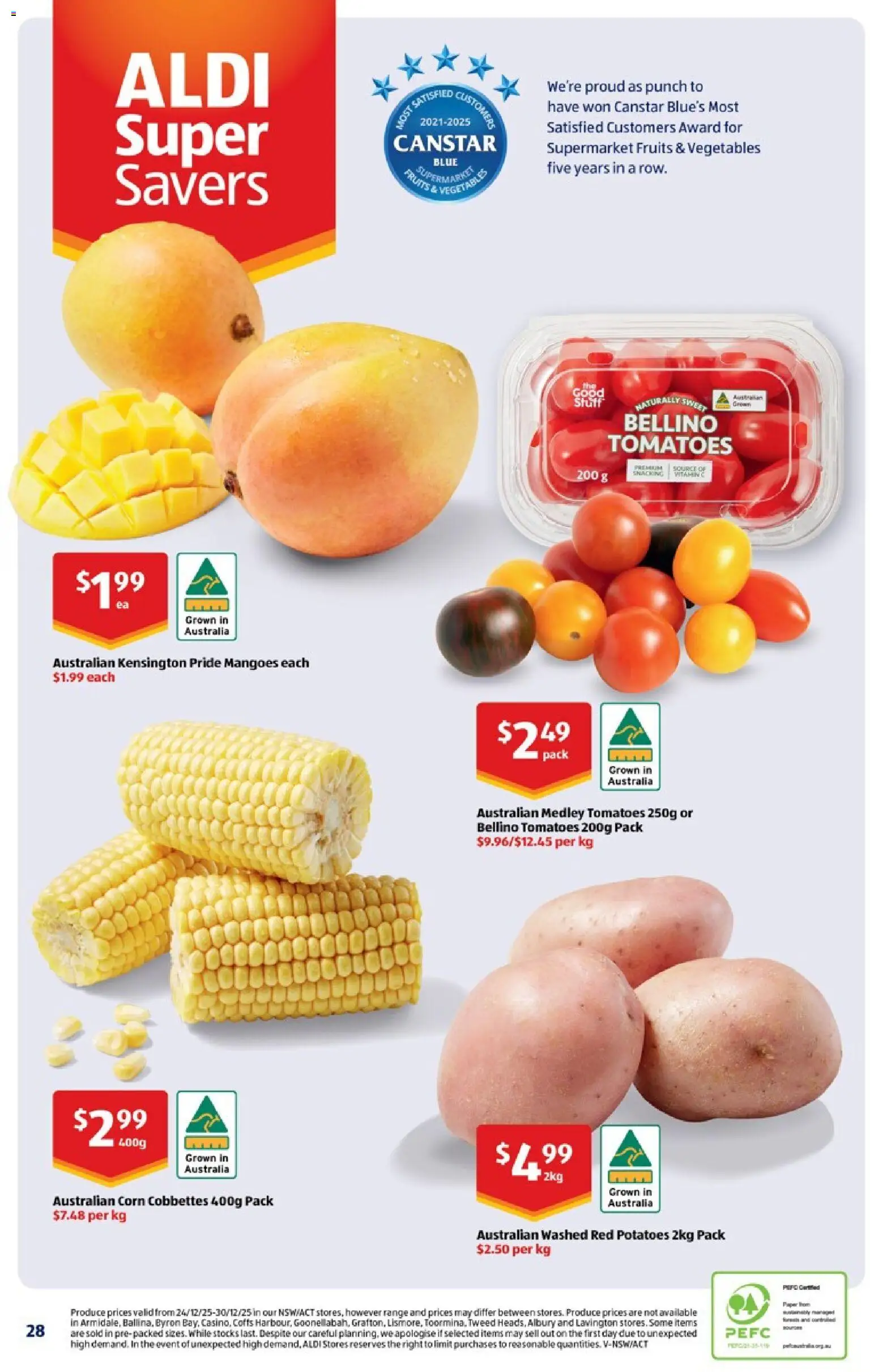 Aldi catalogue - valid from 31.12.2025 | Page: 28 | Products: Tomatoes, Potatoes, Vegetables, Fruits