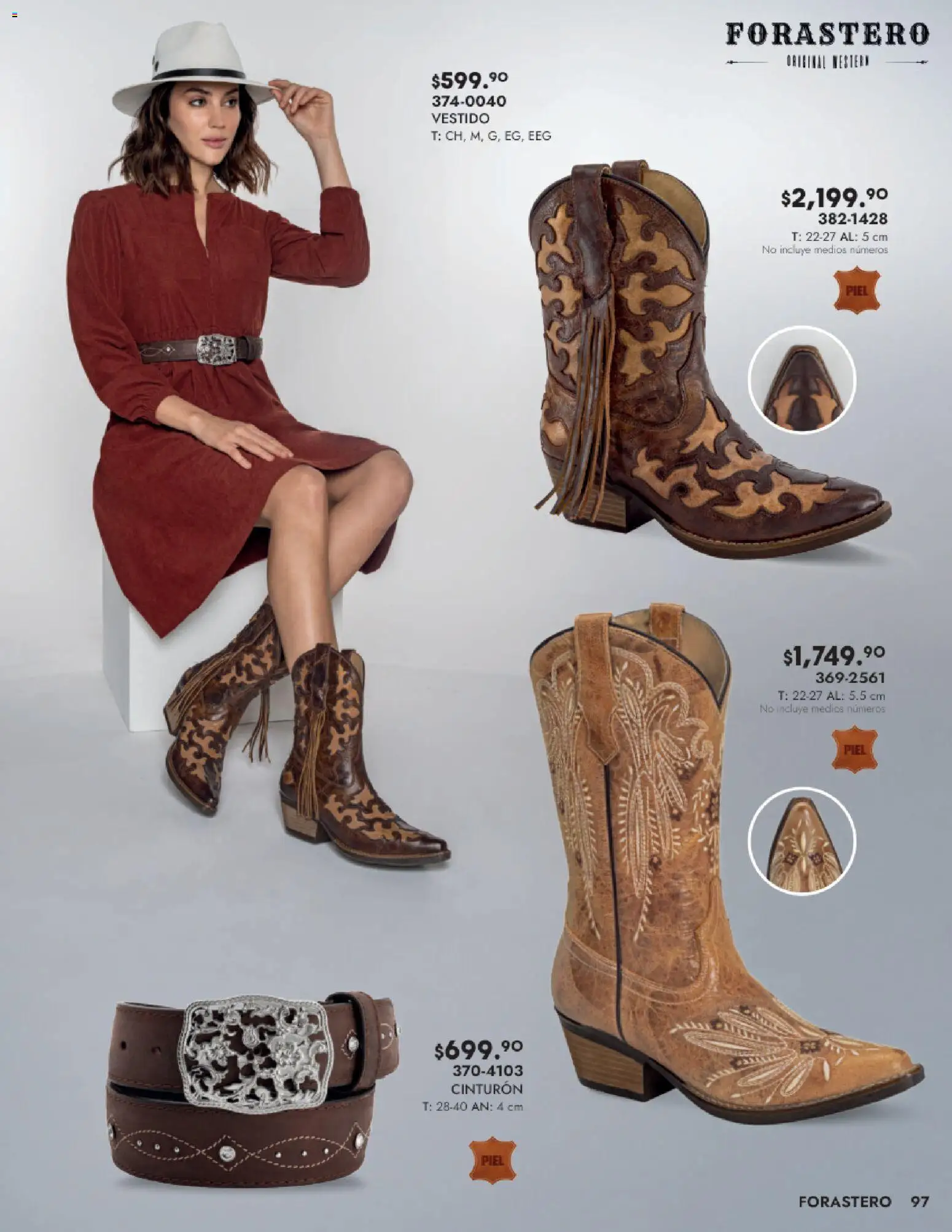 Nuevas ofertas de Andrea válidas en toda la República Mexicana desde el 24.08.2025. ¡Encuentra las mejores ofertas en Andrea - Catálogo Calzado Dama! | Página: 97 | Productos: Cinturón, Vestido