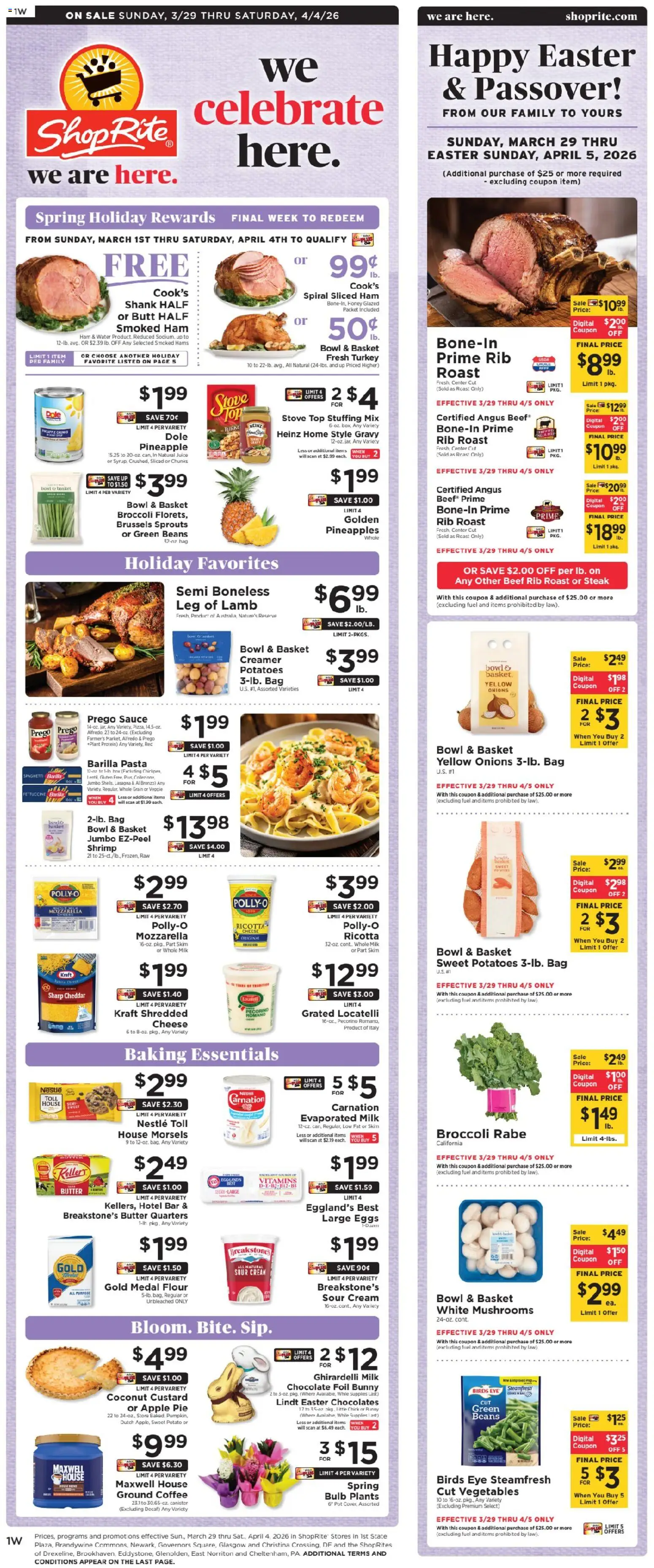 ShopRite Weekly Ad 2 - valid from 26.03.2026 | Page: 1 | Products: Broccoli, Juice, Beef, Pasta