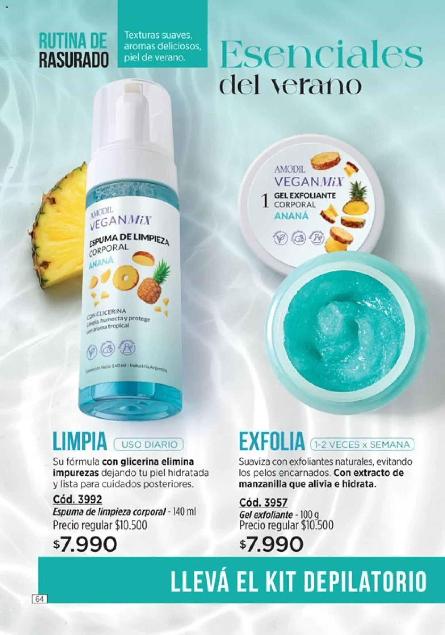 Catálogo Amodil Campaña 3 │ válido desde el 01.03.2026 | Página: 64 | Productos: Exfoliante corporal, Ananá, Espuma