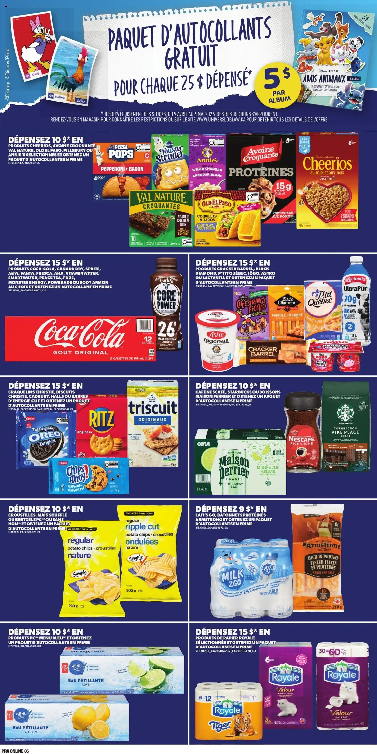 Provigo flyer valid from 23.04.2026 | Page: 5 | Products: Chips, Toaster, Milk, Pizza