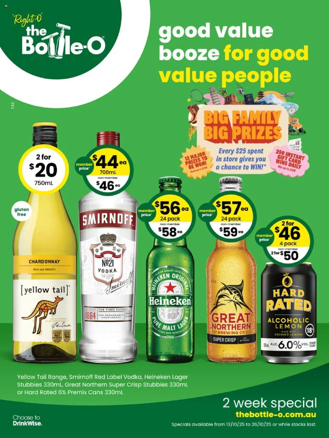 The Bottle-O catalogue - valid from 13.10.2025 | Page: 1 | Products: Vodka, Lemon