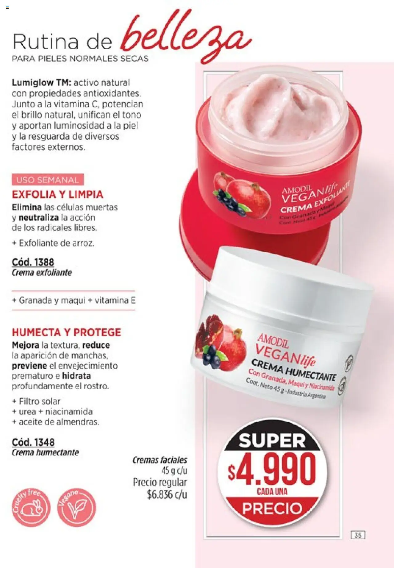Catálogo Amodil Campaña 14 │ válido desde el 19.08.2025 | Página: 35 | Productos: Aceite, Brillo, Crema