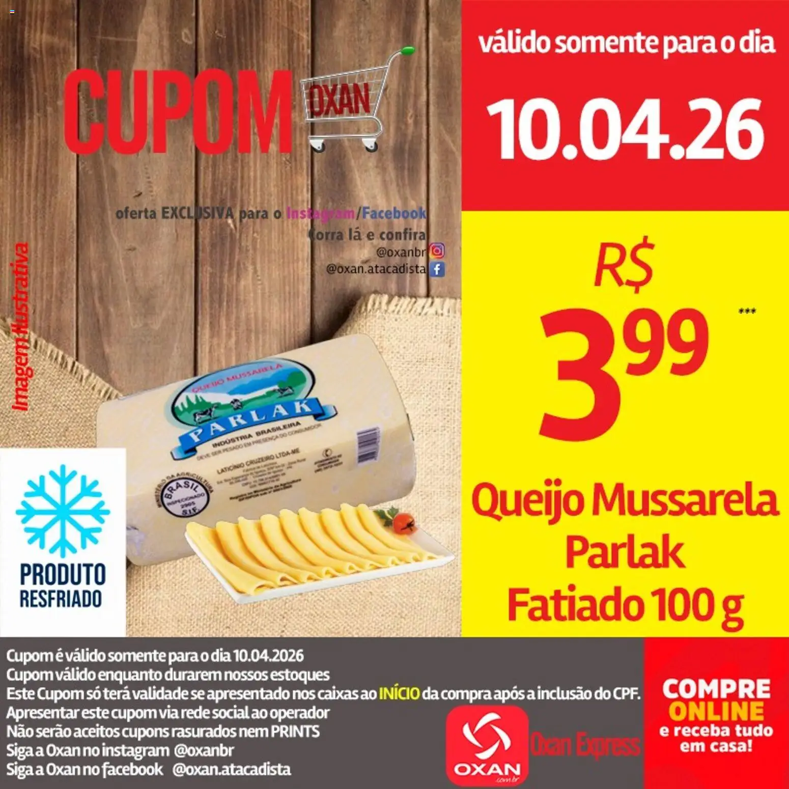Oxan Atacadista Folheto - válido de 10.04.2026 | Página: 5 | Produtos: Queijo, Mussarela