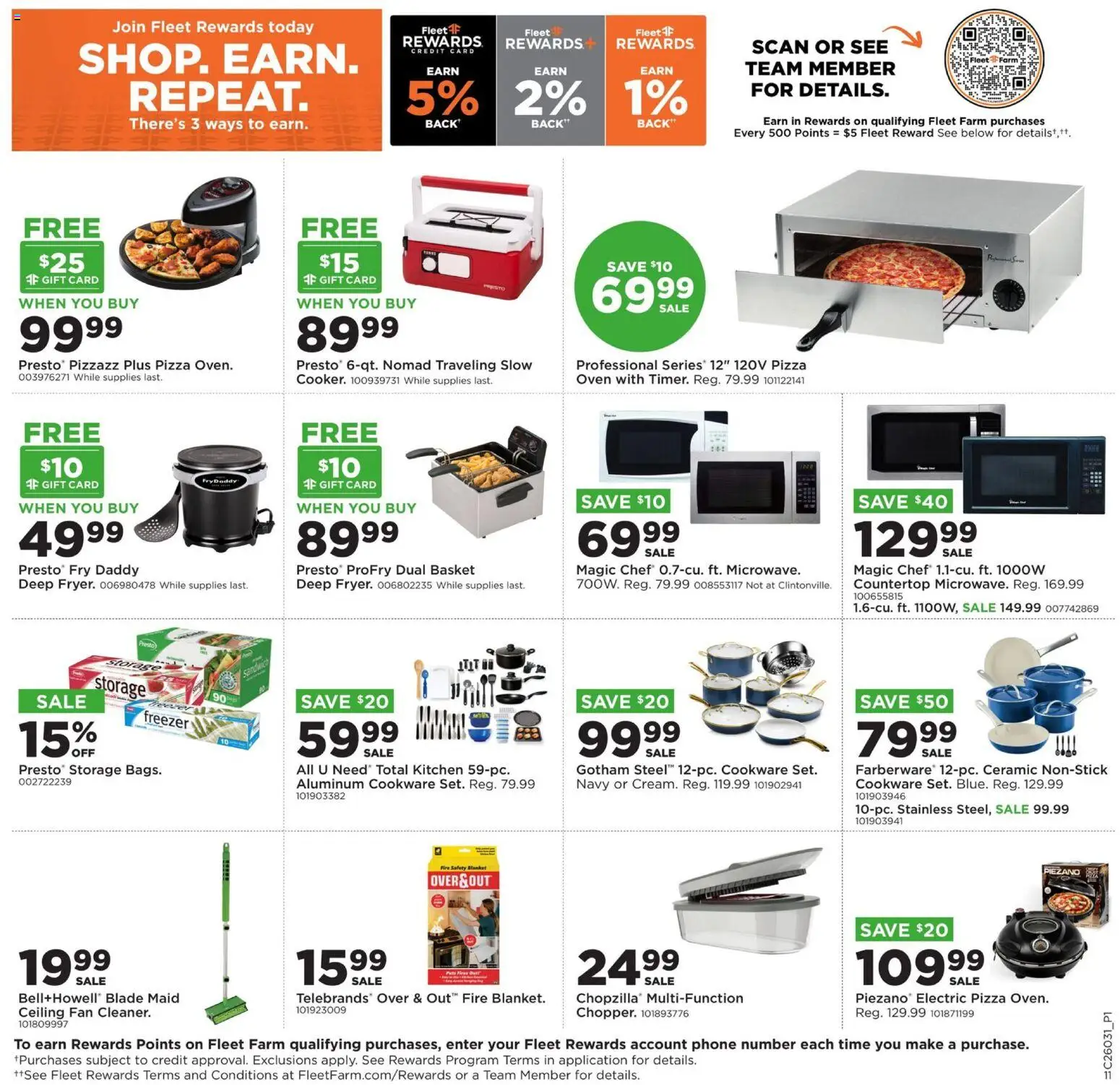 Mills Fleet Farm Weekly Ad - valid from 12.01.2026 | Page: 13 | Products: Blanket, Phone, Freezer, Oven