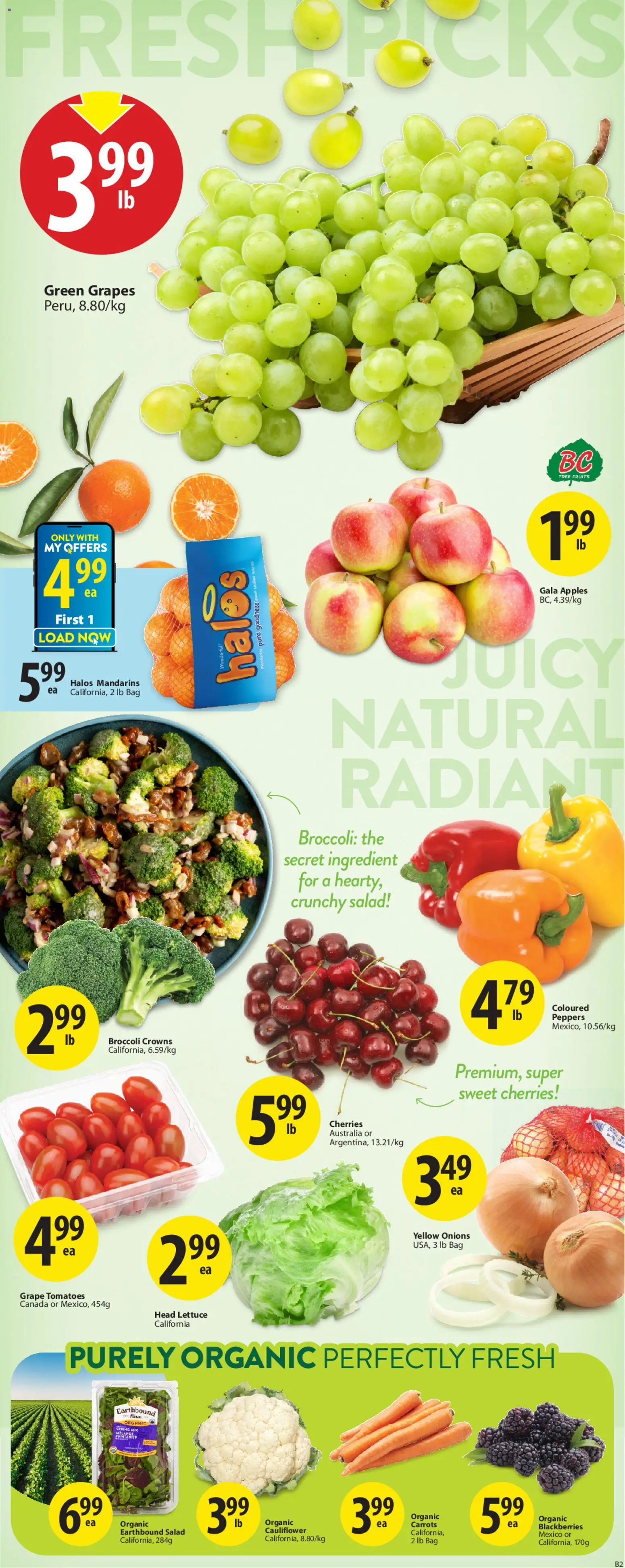 Save on foods flyer valid from 08.01.2026 | Page: 2 | Products: Salad, Bag, Apples, Tomatoes