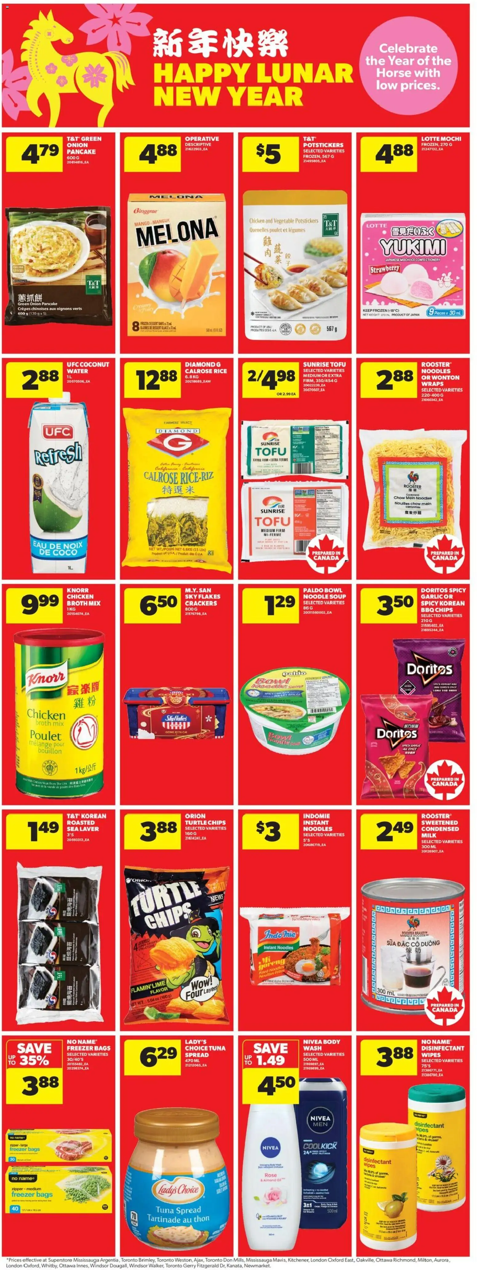 Real Canadian Superstore flyer valid from 22.01.2026 | Page: 22 | Products: Noodles, Milk, Oil, Chicken