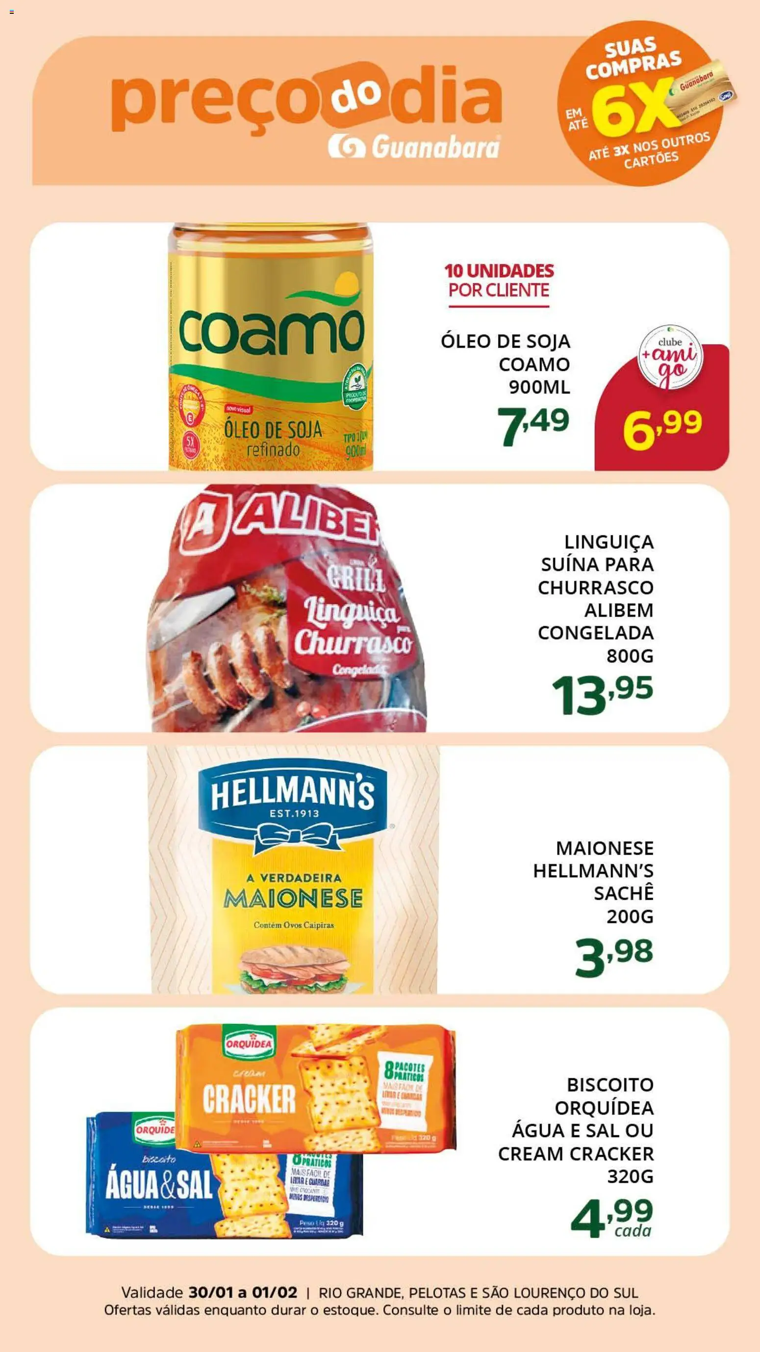 Supermercado Guanabara Folheto - válido de 30.01.2026 | Página: 4 | Produtos: Grill, Sal, Maionese, Cream cracker