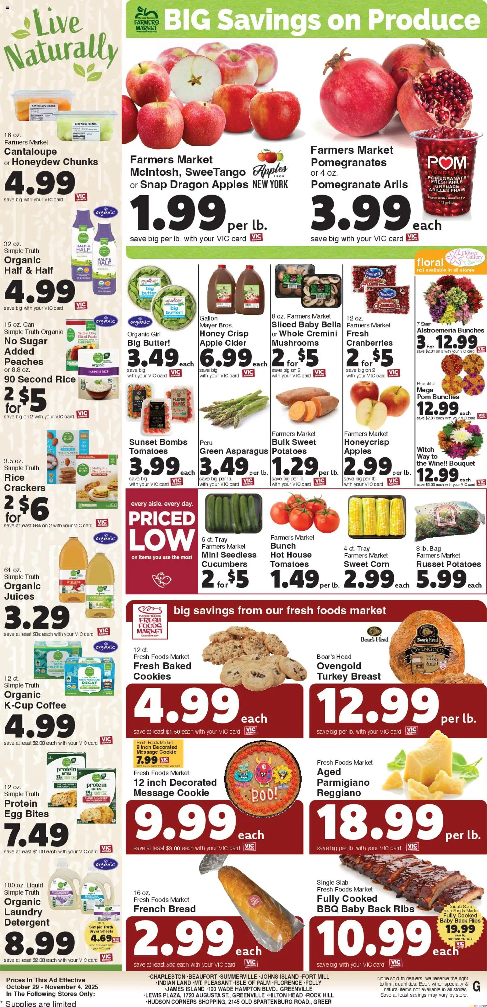 Harris Teeter Weekly Ad - valid from 29.10.2025 | Page: 12 | Products: Juice, Rice, Cucumbers, Potatoes