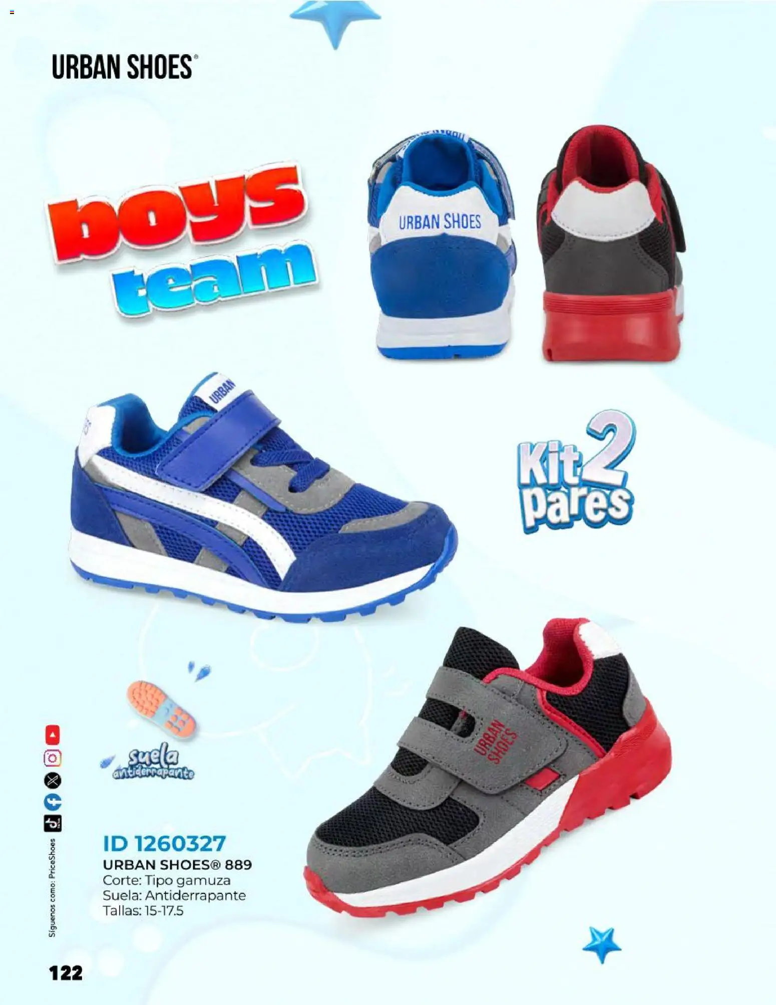 Nuevas ofertas de Price Shoes válidas en toda la República Mexicana desde el 27.10.2025. ¡Encuentra las mejores ofertas en Price Shoes catálogo Kids todo en uno! | Página: 122 | Productos: Gamuza