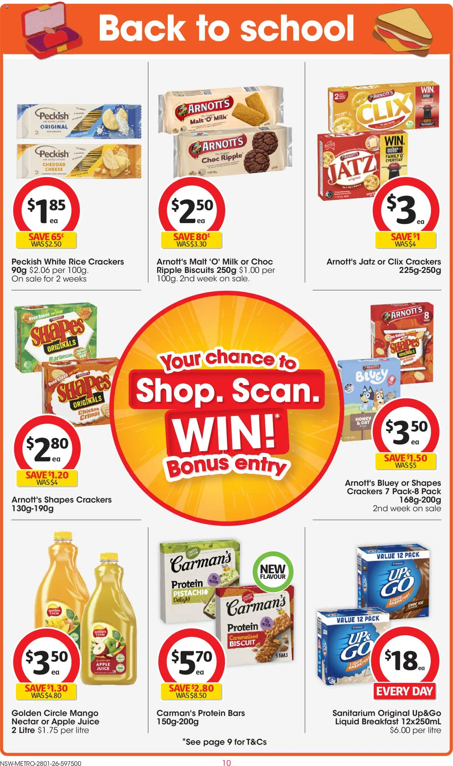 Coles catalogue - valid from 28.01.2026 | Page: 10 | Products: Crackers, Milk, Chicken, Rice