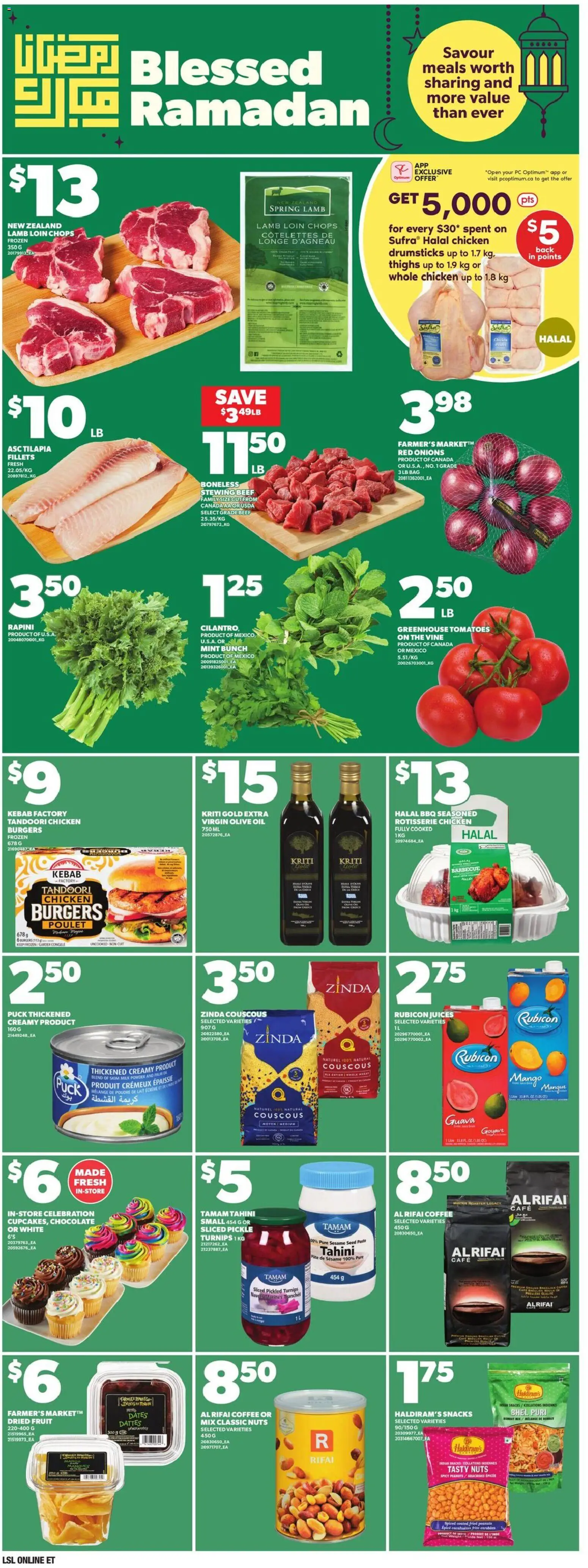 Loblaws flyer valid from 12.03.2026 | Page: 12 | Products: Beef, Milk, Oil, Coffee