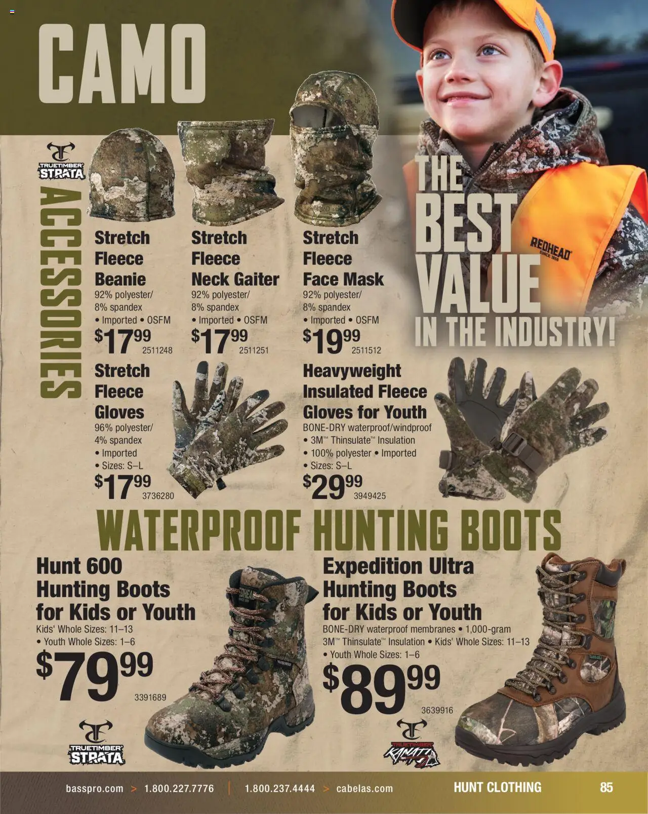Cabela's Hunting Master 25 - valid from 11.08.2025 | Page: 85 | Products: Mask, Hunting Boots, Boots, Gloves