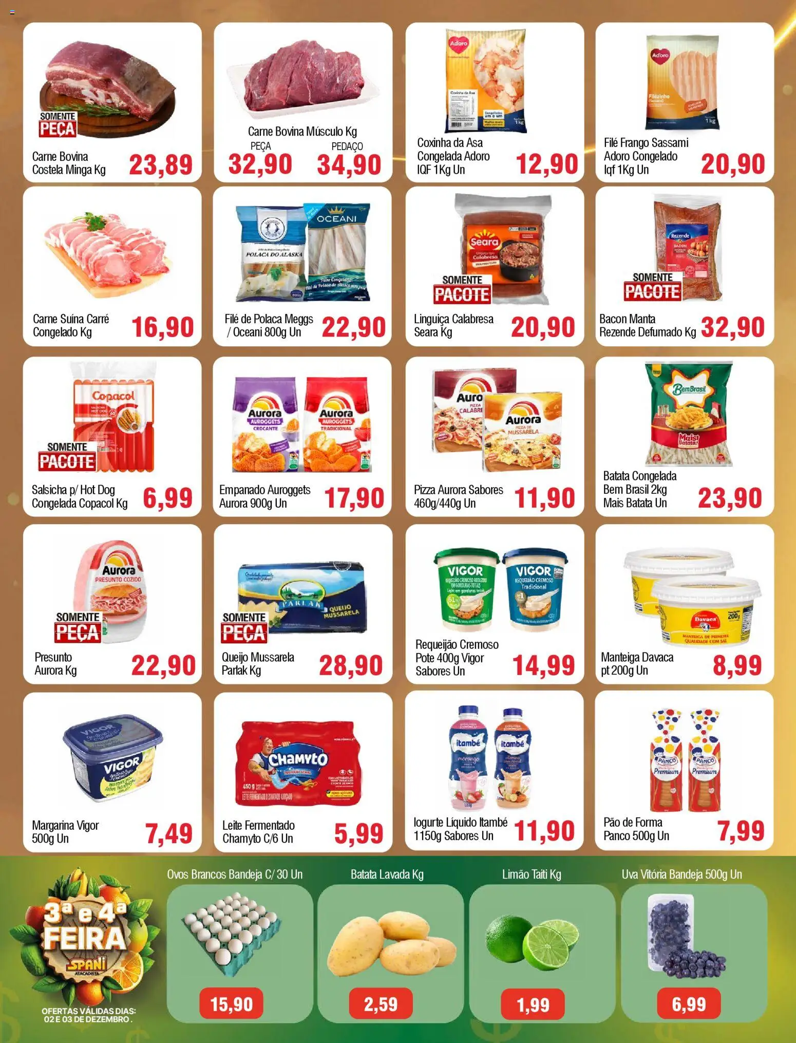 Spani Atacadista Folheto - válido de 02.12.2025 | Página: 2 | Produtos: Leite, Manteiga, Carne, File de polaca