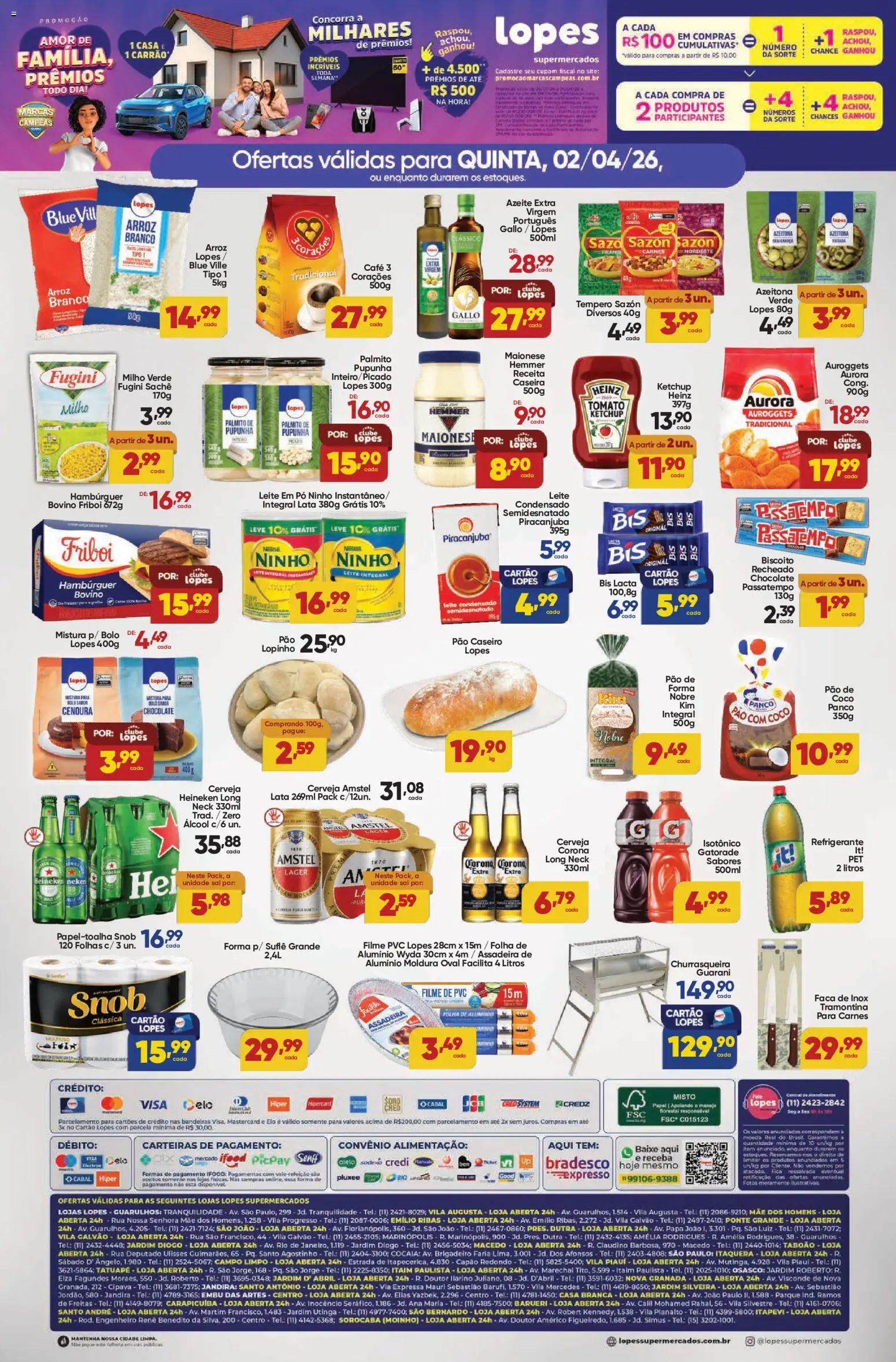 Lopes Supermercados Folheto - válido de 02.04.2026 | Página: 2 | Produtos: Gatorade, Cenoura, Assadeira, Isotônico