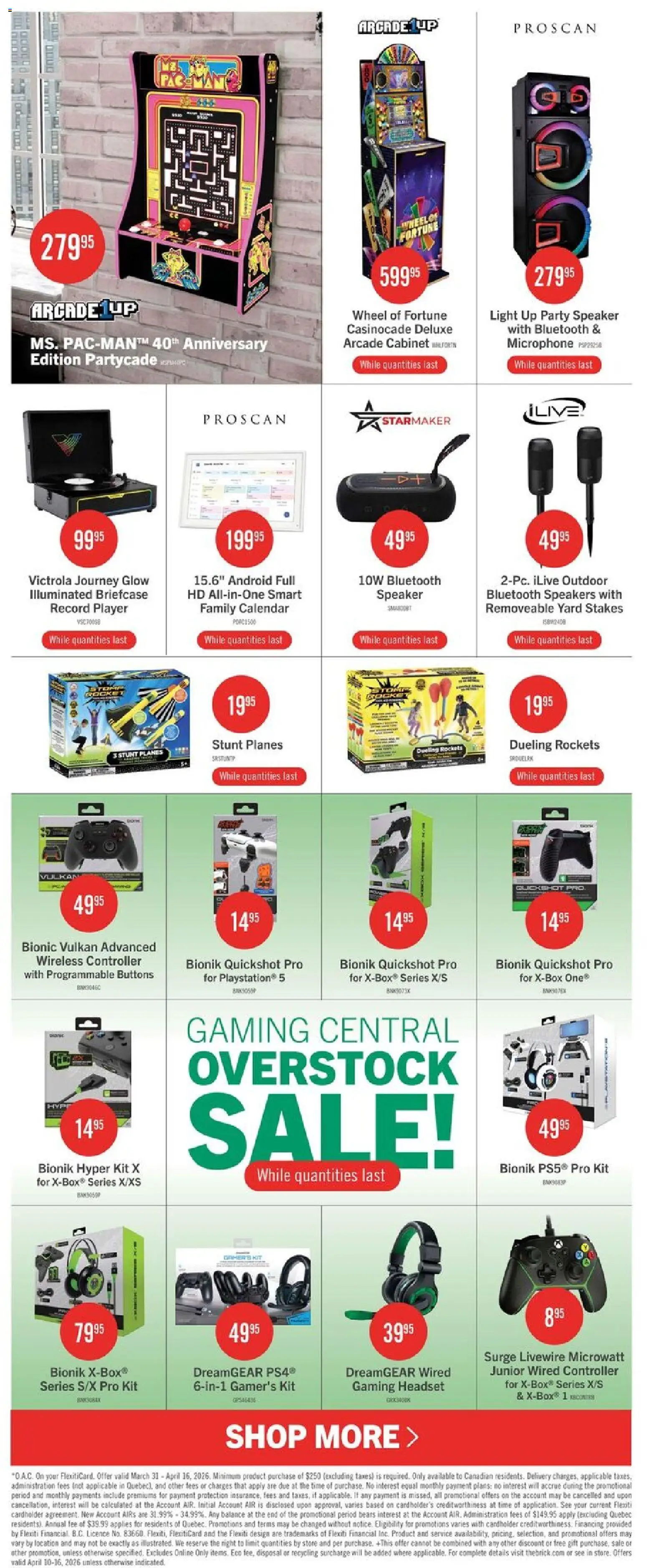 The Brick flyer valid from 10.04.2026 | Page: 4 | Products: Player, Xbox, Microphone, Cabinet