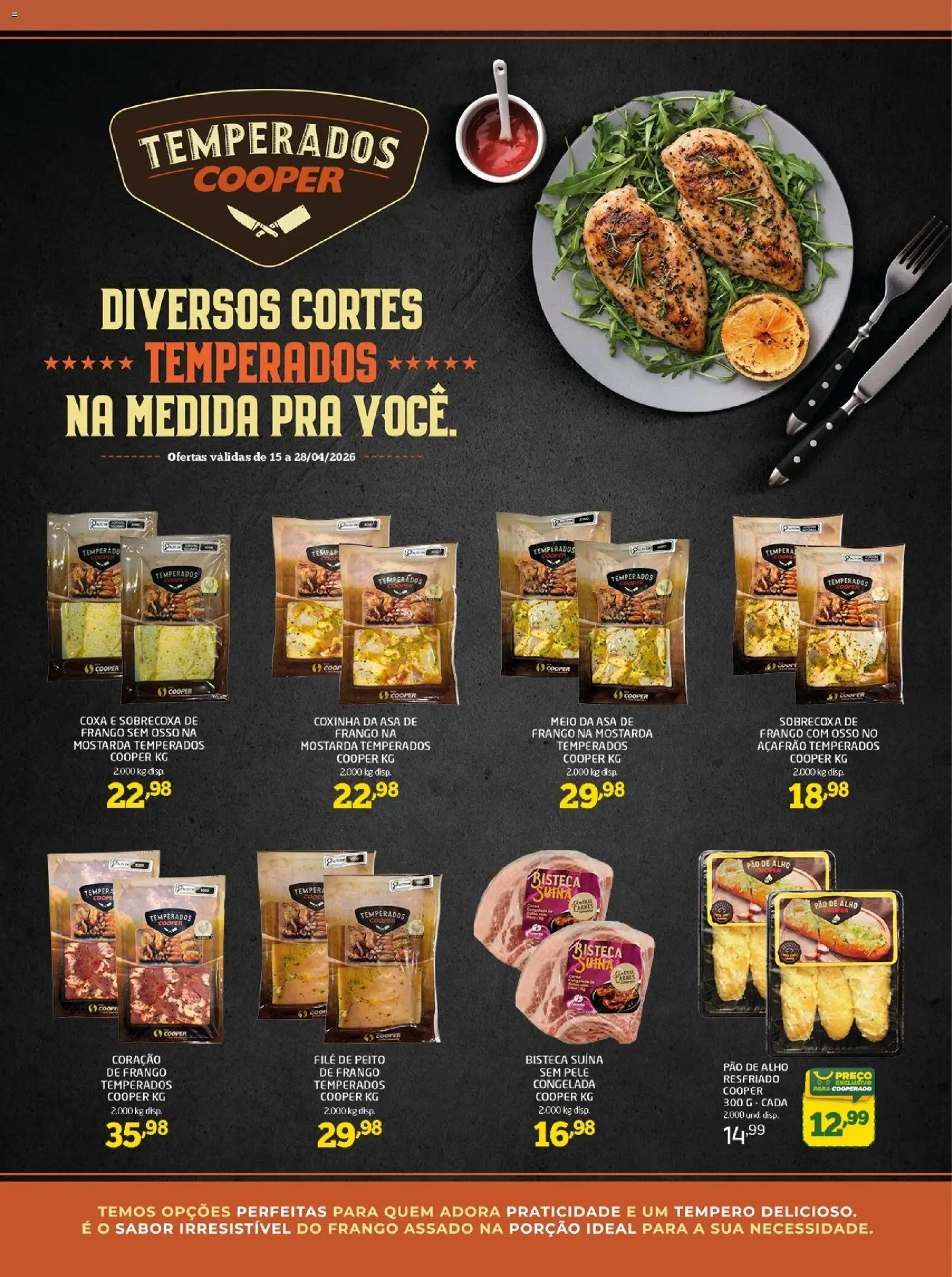 Cooper Folheto - válido de 15.04.2026 | Página: 2 | Produtos: Alho, Pao de alho, Pão, Frango