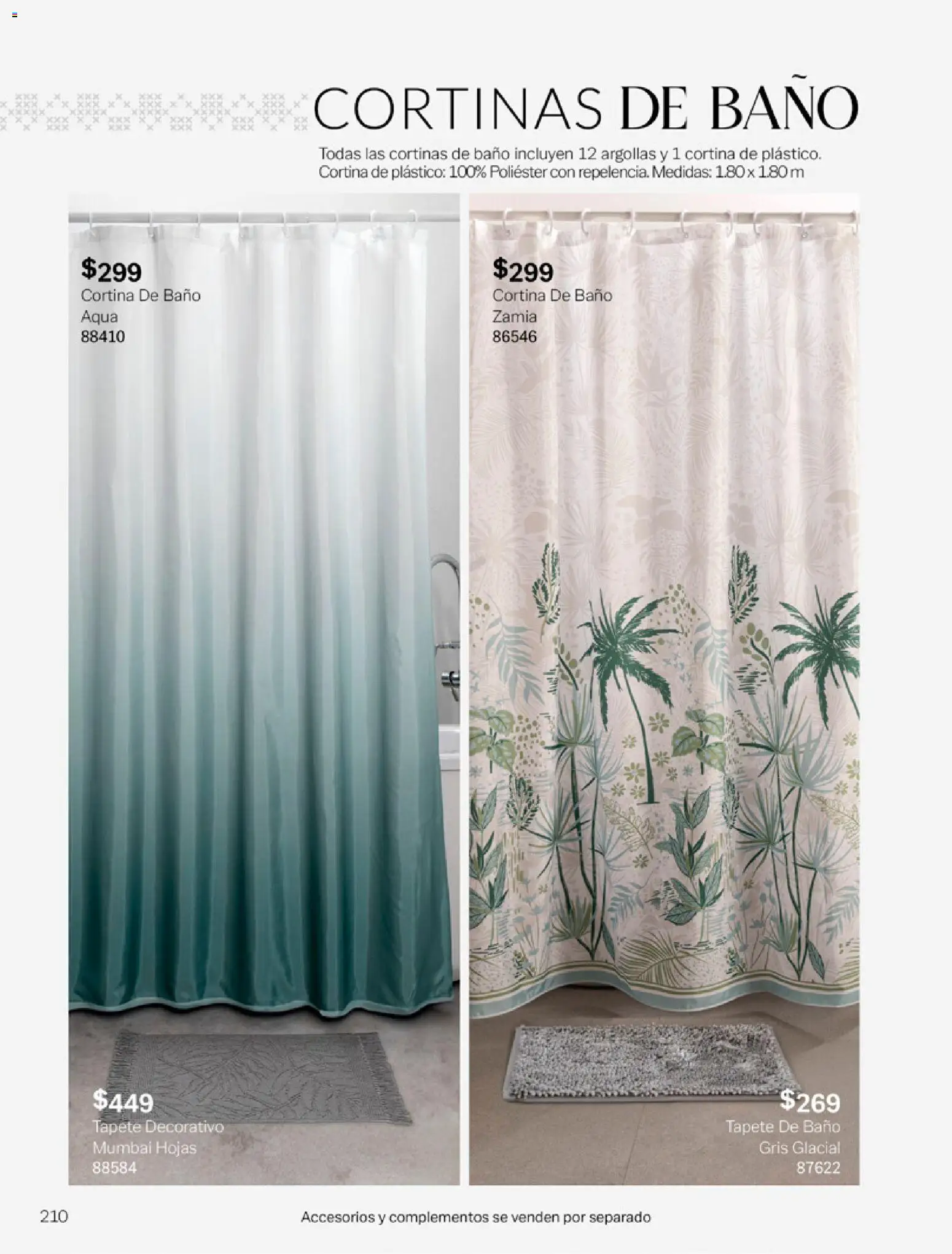 Nuevas ofertas de Vianney válidas en toda la República Mexicana desde el 06.03.2026. ¡Encuentra las mejores ofertas en Vianney catálogo Tu hogar, nuestra pasión! | Página: 212 | Productos: Cortinas, Baño, Tapete