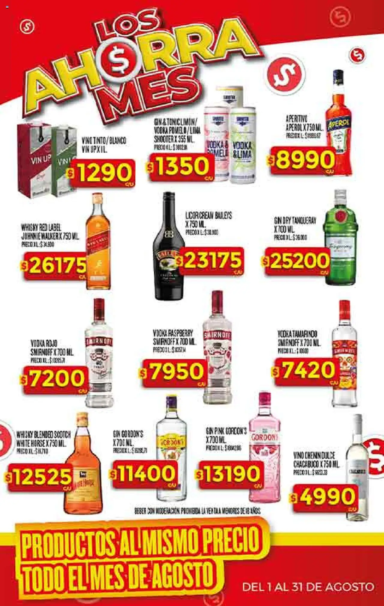 Supermercado DIA Ofertas - Salta y Jujuy │ válido desde el 06.08.2025 | Página: 28 | Productos: Vodka, Whisky, Gin, Vino