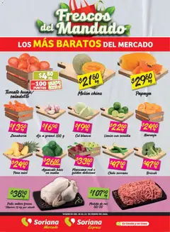 Vista previa de Soriana - Frescos del Mandado Mercado: BCS, Son y Sin, nuevo folleto de la tienda, válido en México a partir del 20.01.2026