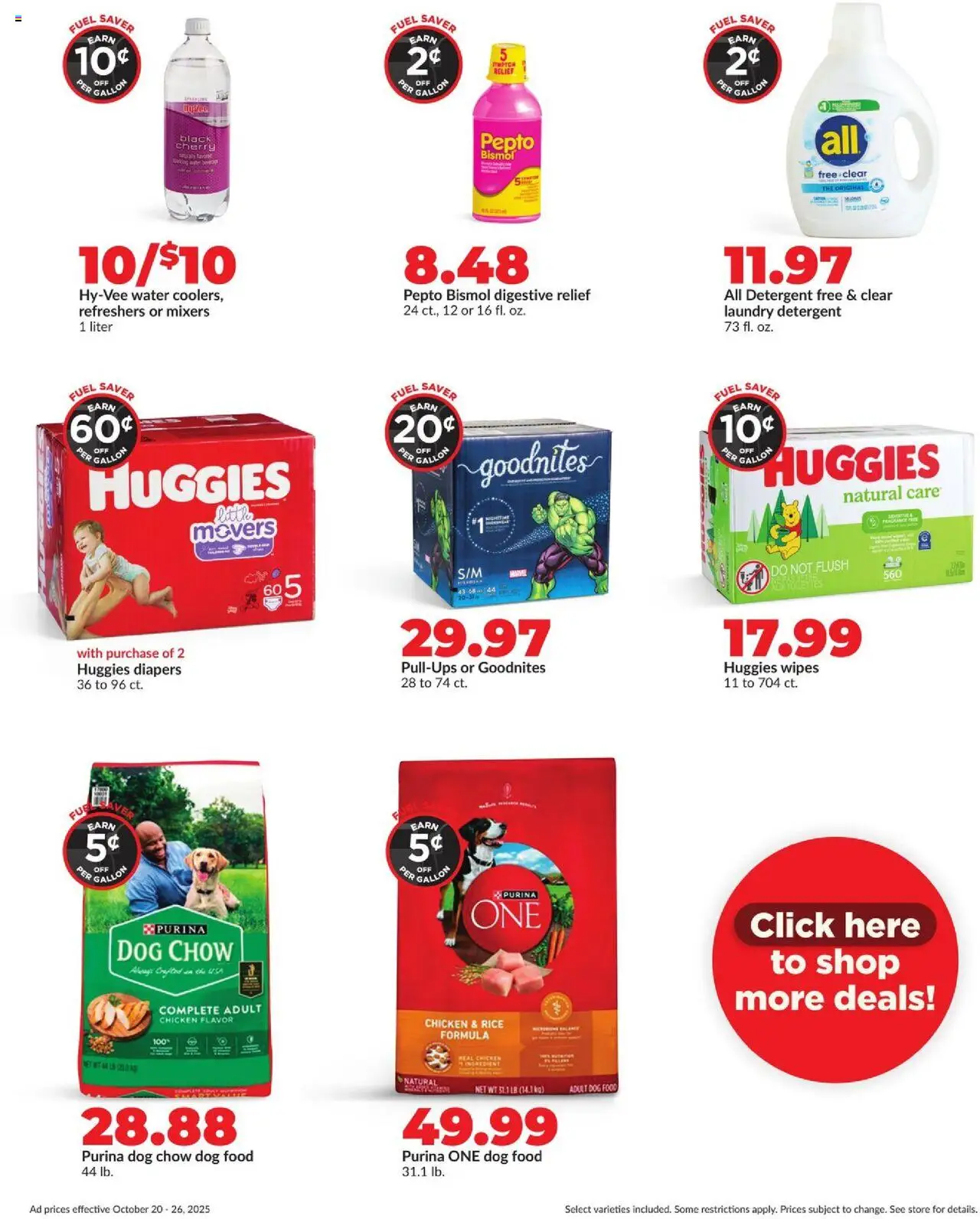 HyVee Weekly Ad - valid from 20.10.2025 | Page: 8 | Products: Fragrance, Rice, Detergent, Water