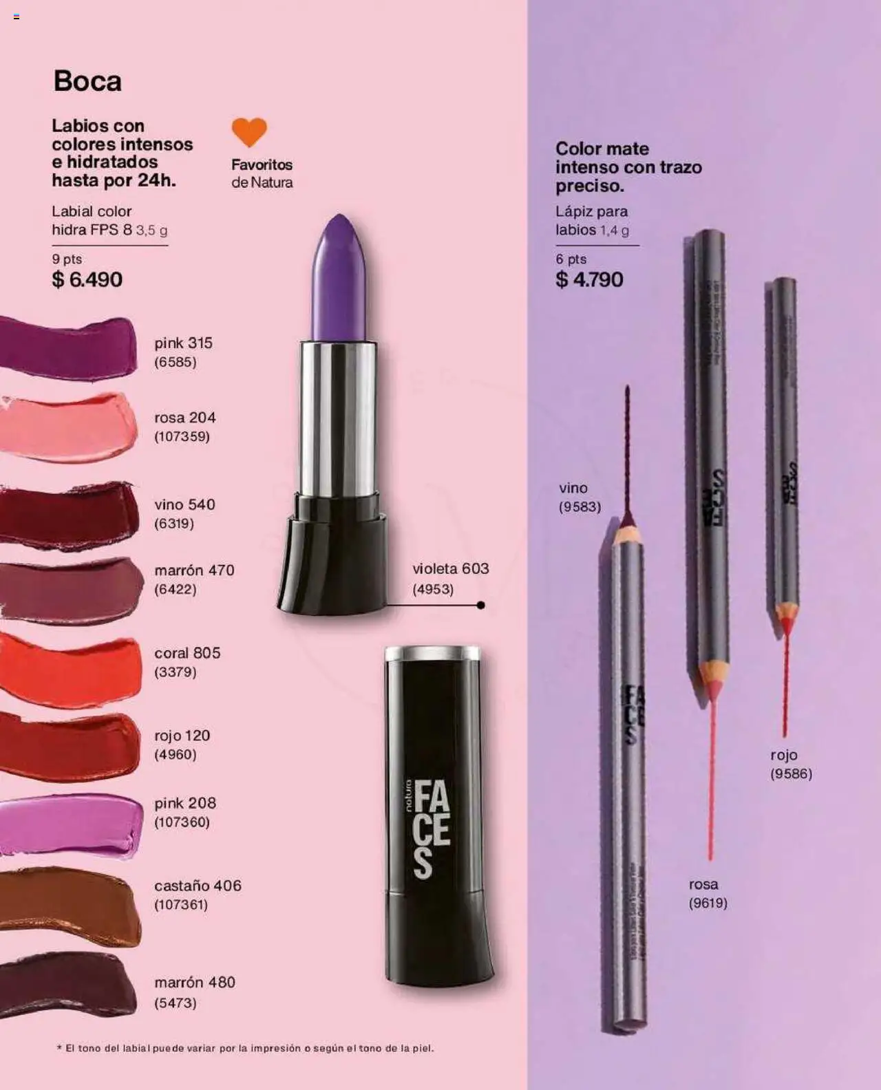 Natura catálogo │ válido desde el 22.07.2025 | Página: 73 | Productos: Mate, Vino, Labial