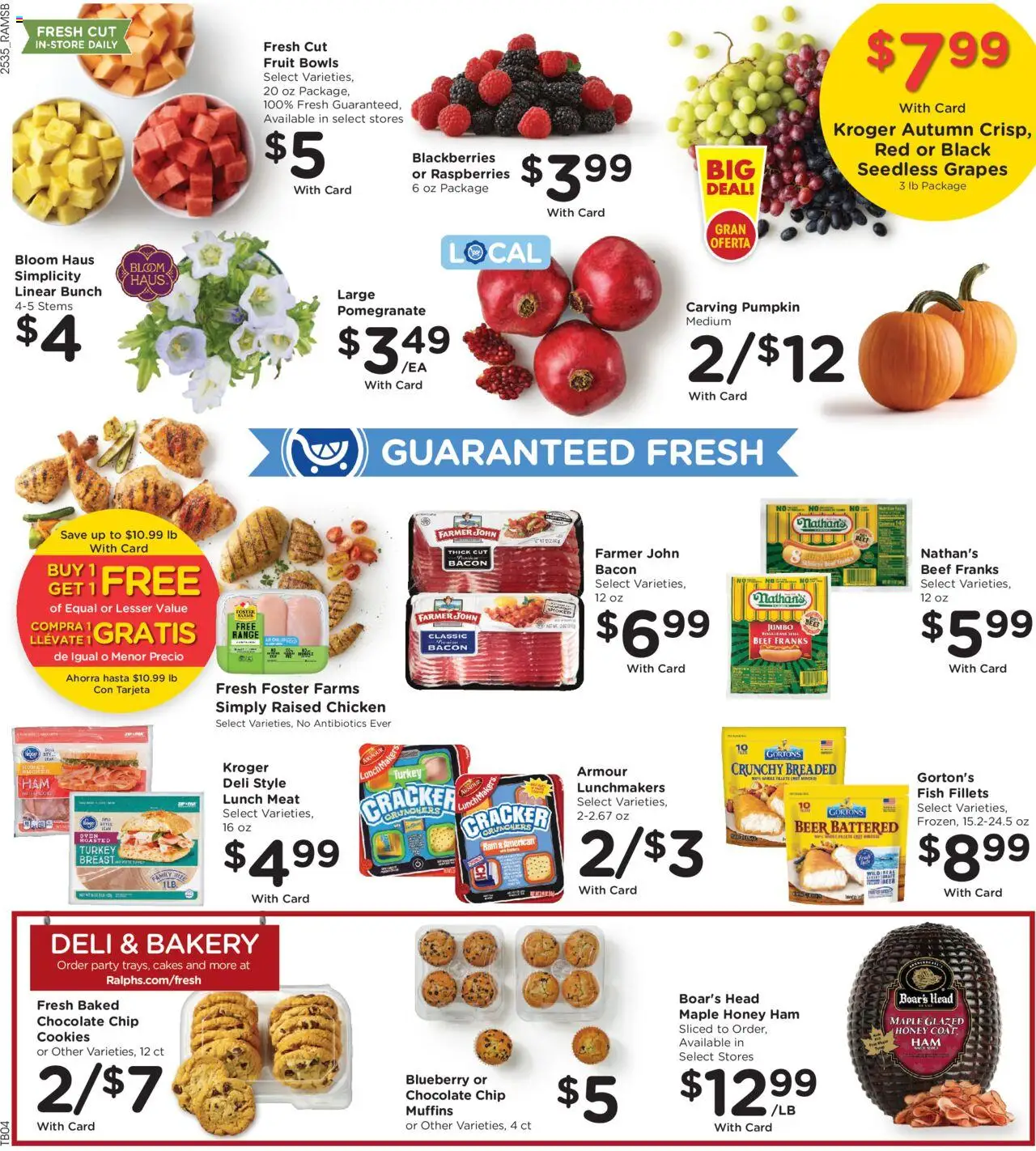Ralphs Weekly Ad - CA - valid from 01.10.2025 | Page: 12 | Products: Bakery, Fish, Chocolate Chip, Oven