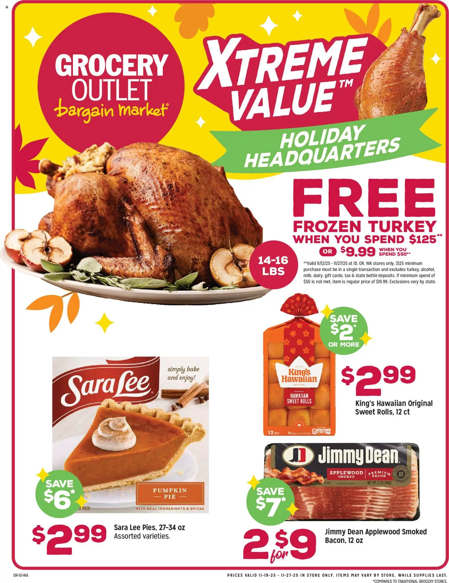 Grocery Outlet Weekly Ad - WA - valid from 19.11.2025 | Page: 1 | Products: Spices, Pumpkin