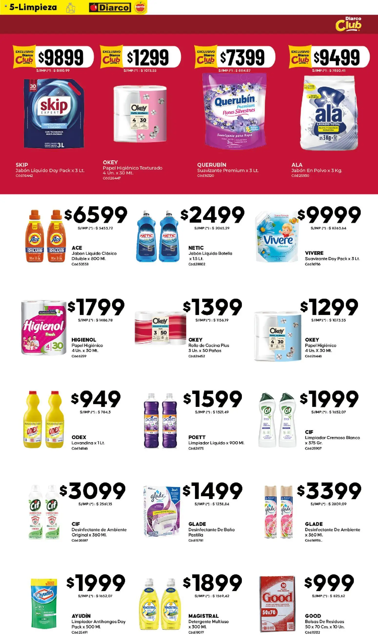 Diarco - Ofertas Diarco Barrio │ válido desde el 27.04.2026 | Página: 5 | Productos: Botella, Baño, Jabón, Limpiador