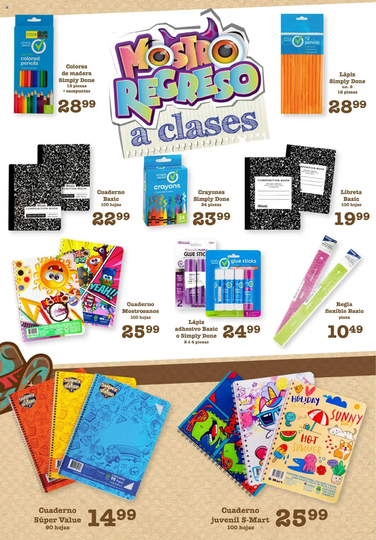 Nuevas ofertas de S-Mart válidas en toda la República Mexicana desde el 05.08.2025. ¡Encuentra las mejores ofertas en S-Mart - Folleto de Feria - Reynosa (y Rio Bravo)! | Página: 5 | Productos: Sacapuntas, Cuadro, Cuaderno, Notebook