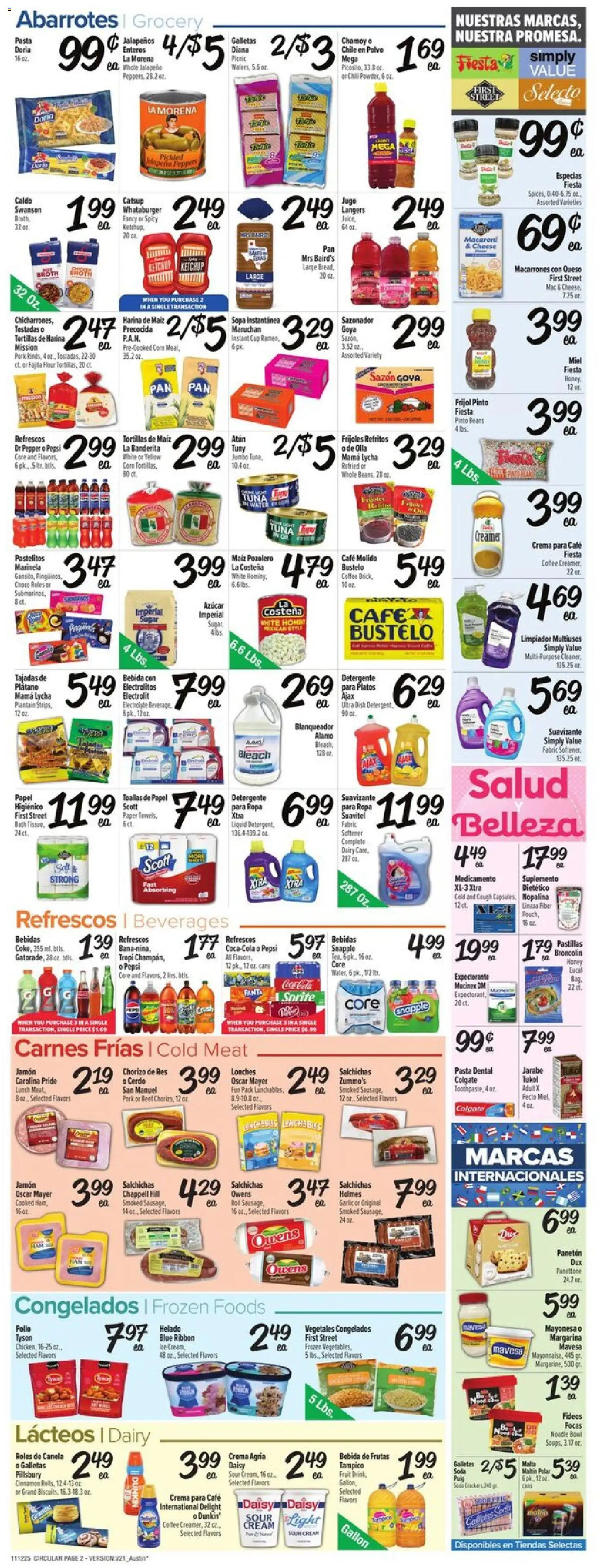 Fiesta Mart Weekly Ad - valid from 12.11.2025 | Page: 2 | Products: Cheese, Coffee, Sour cream, Garlic