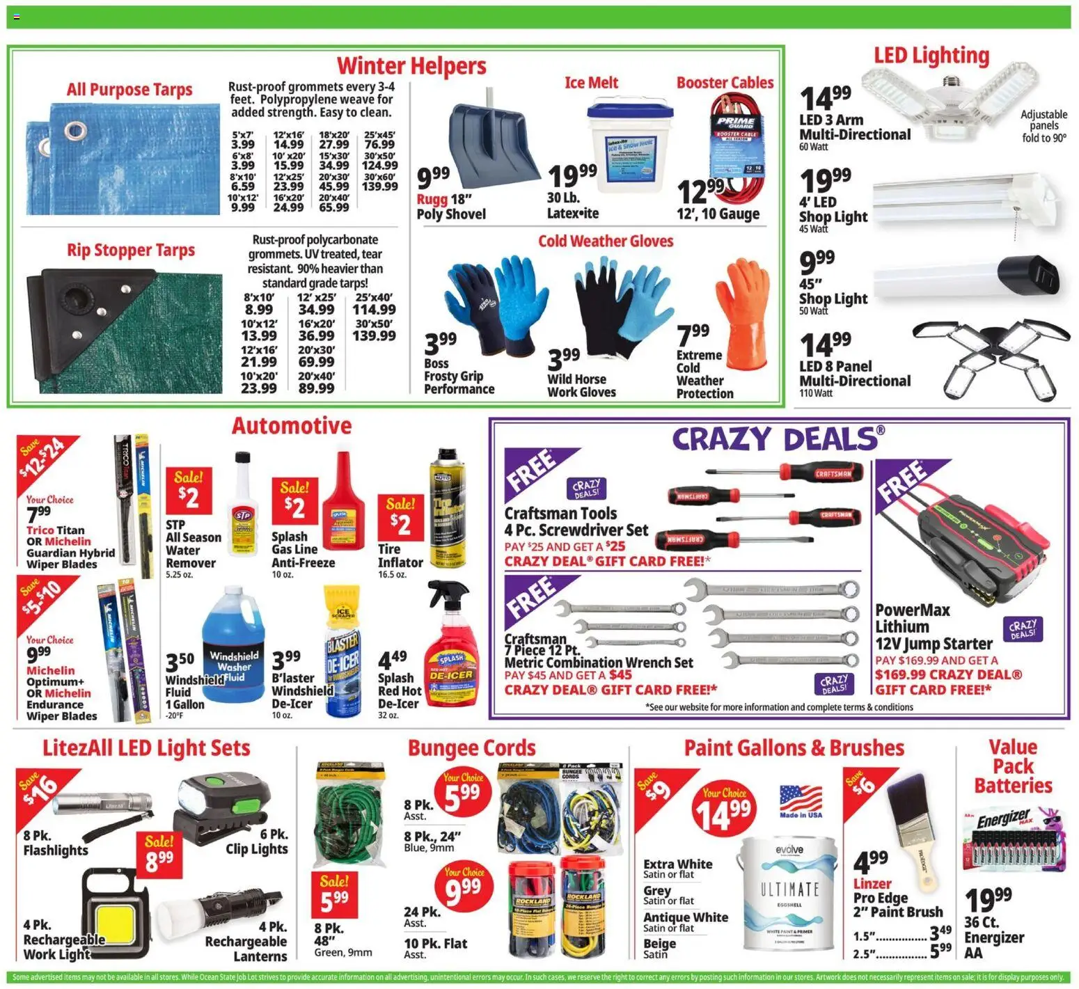 Ocean State Job Lot Weekly Ad - MA - valid from 26.02.2026 | Page: 2 | Products: Screwdriver, Brush, Starter, Cable