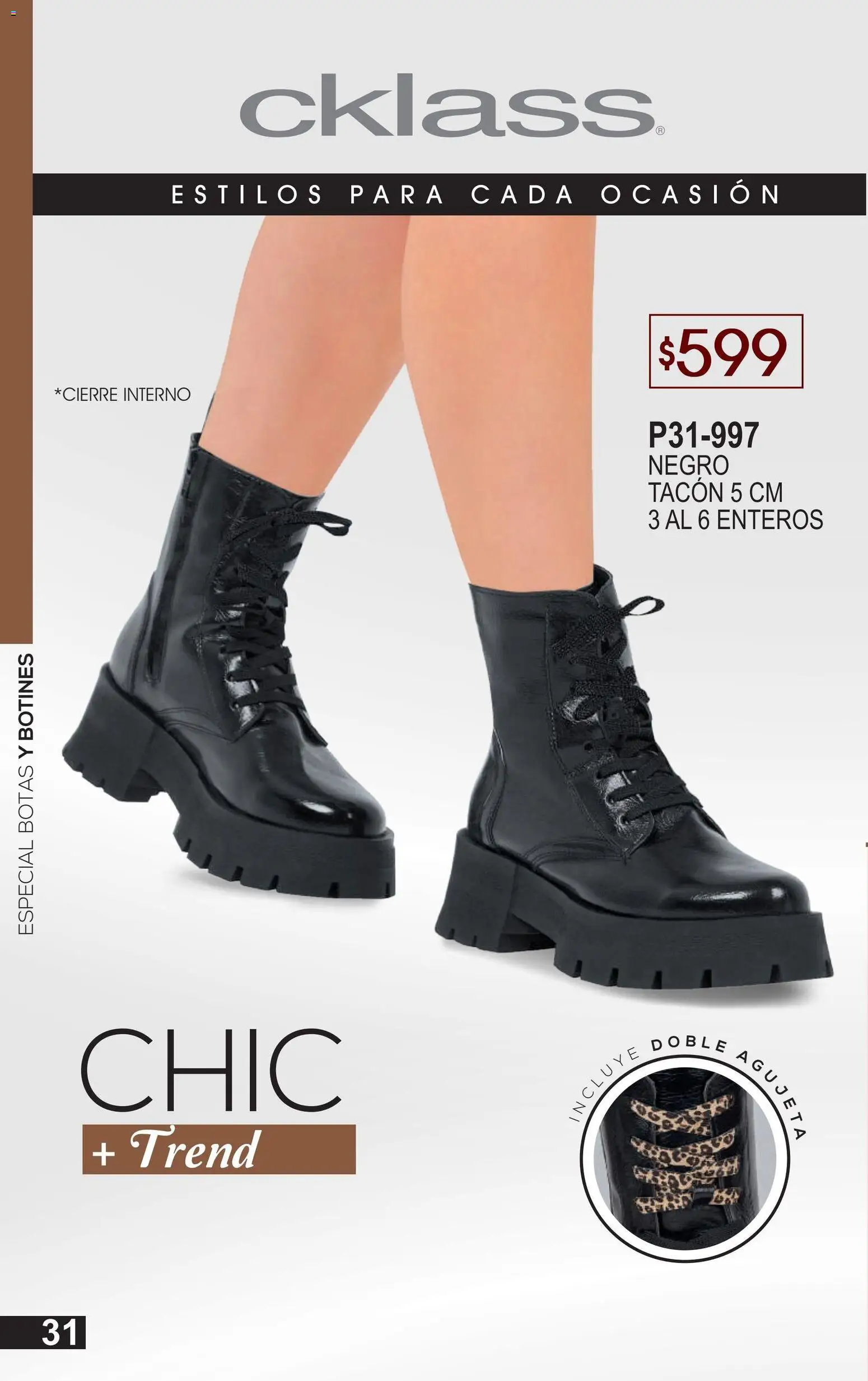 Nuevas ofertas de Cklass válidas en toda la República Mexicana desde el 02.01.2026. ¡Encuentra las mejores ofertas en Cklass catálogo Especial Botas y Botines! | Página: 32 | Productos: Botas, Botines