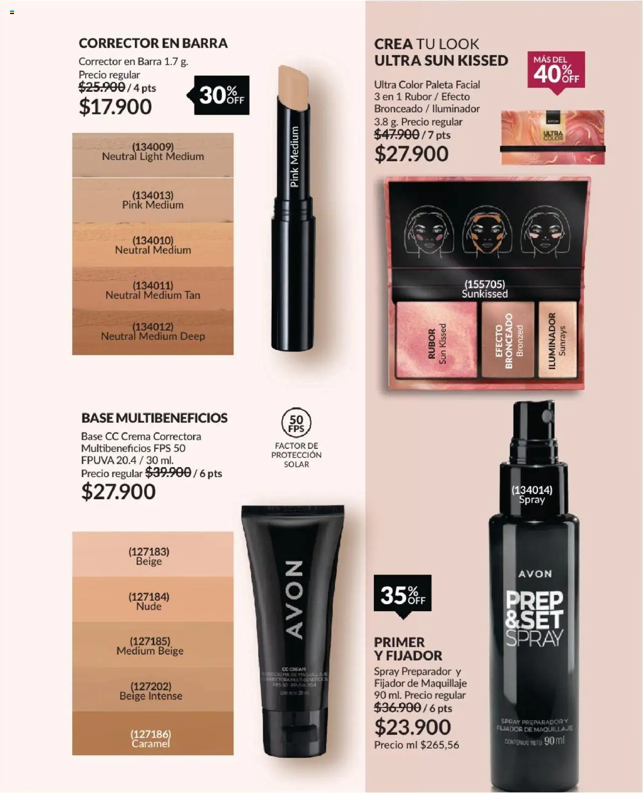 Avon revista - valida desde el 01.08.2025 | Página: 57 | Productos: Fijador, Iluminador, Rubor, Corrector