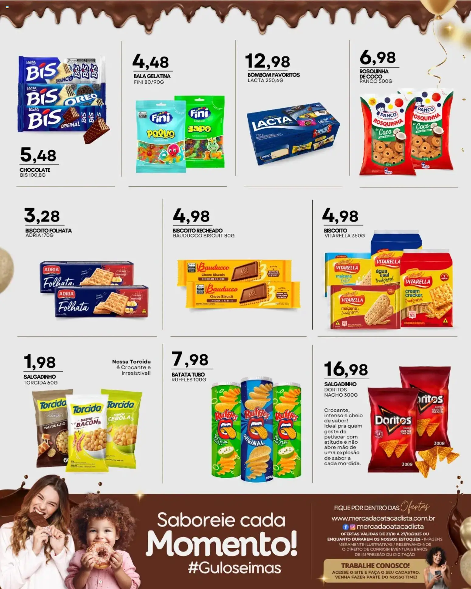 Mercadão Atacadista Folheto - válido de 21.10.2025 | Página: 9 | Produtos: Leite, Pão, Rosquinha, Biscoito recheado