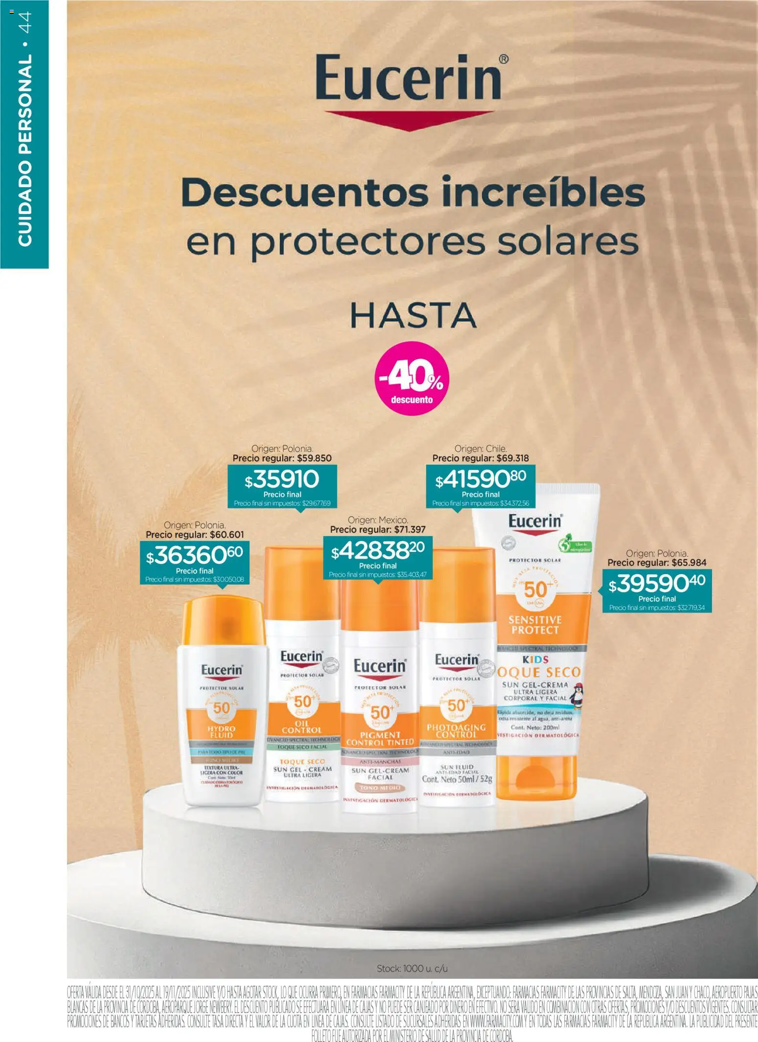 Farmacity catálogo │ válido desde el 30.10.2025 | Página: 44 | Productos: Protector solar, Té