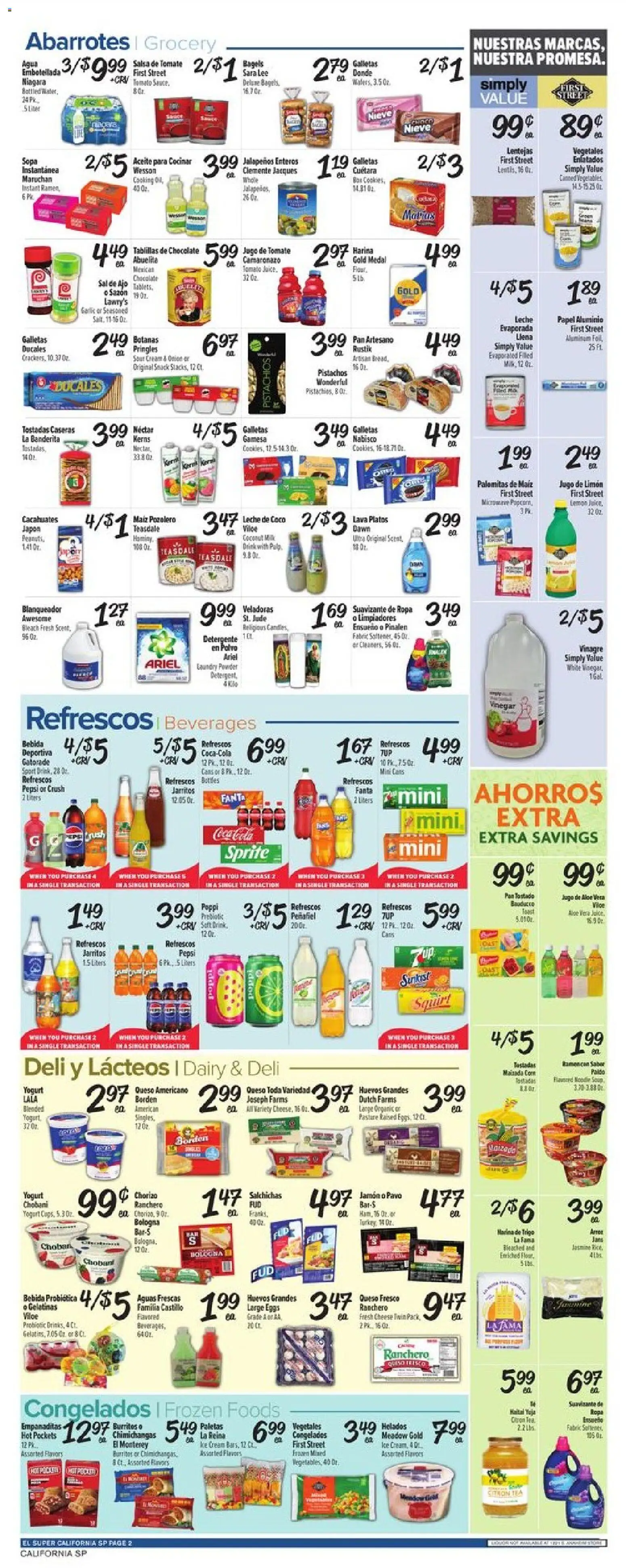 El Super Weekly Ad - CA - valid from 25.02.2026 | Page: 2 | Products: Vinegar, Eggs, Chocolate, Onion